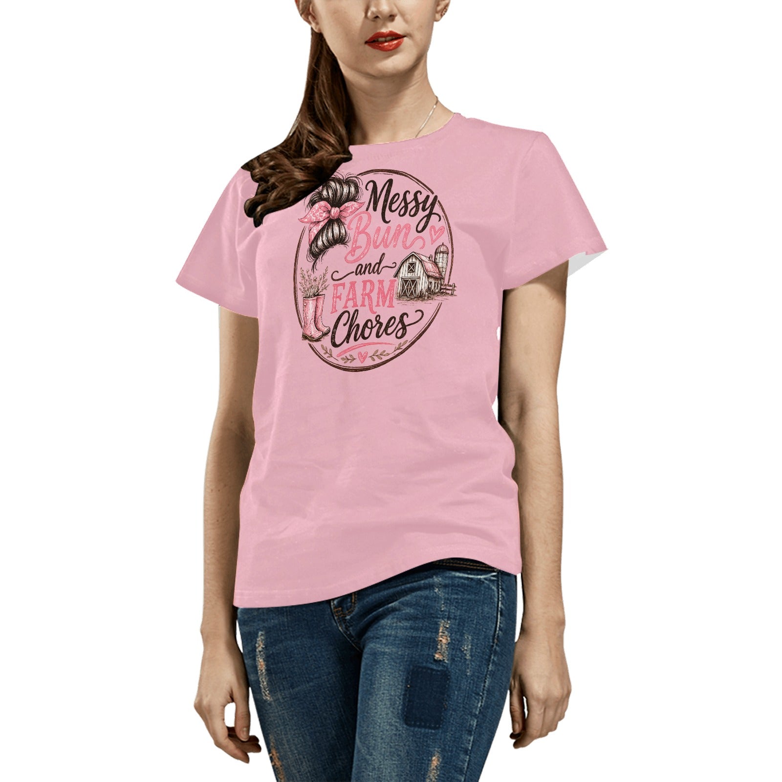 Women's Messy Bun T-shirt