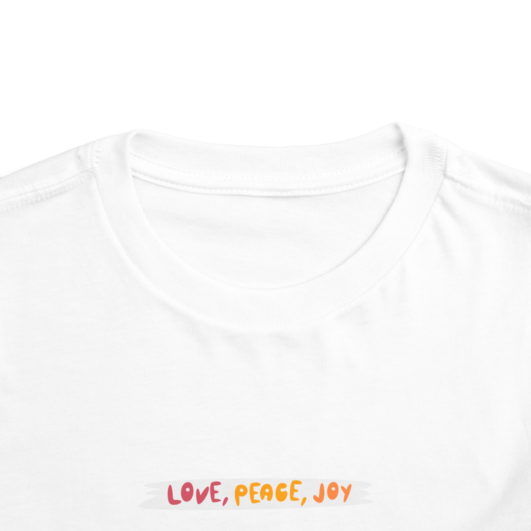 Love, Peace, Joy Toddler Tee, Cute Kids T-Shirt, Animal Lover Gift, Adorable Summer Shirt, Birthday Gift for Little Ones