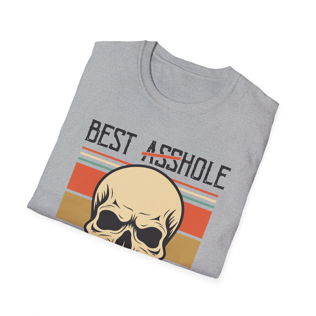 Best Asshole Husband Ever Skull T-Shirt — Funny Retro Husband Gift