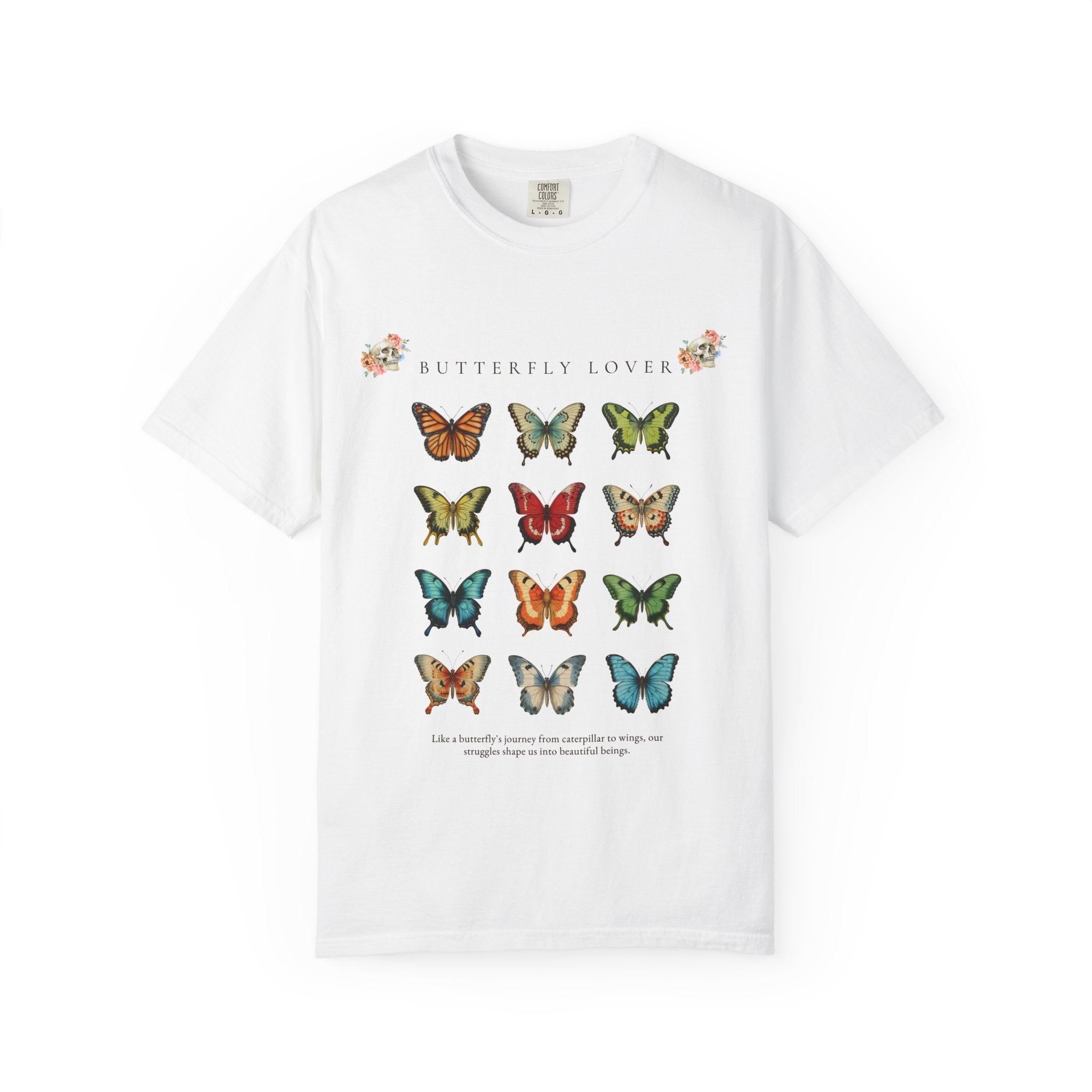 Colorful Butterfly Lover T-Shirt, Artistic Tee, Nature Lover Shirt, Gift for Butterfly Enthusiast, Boho Style Top, Unisex Casual Wear