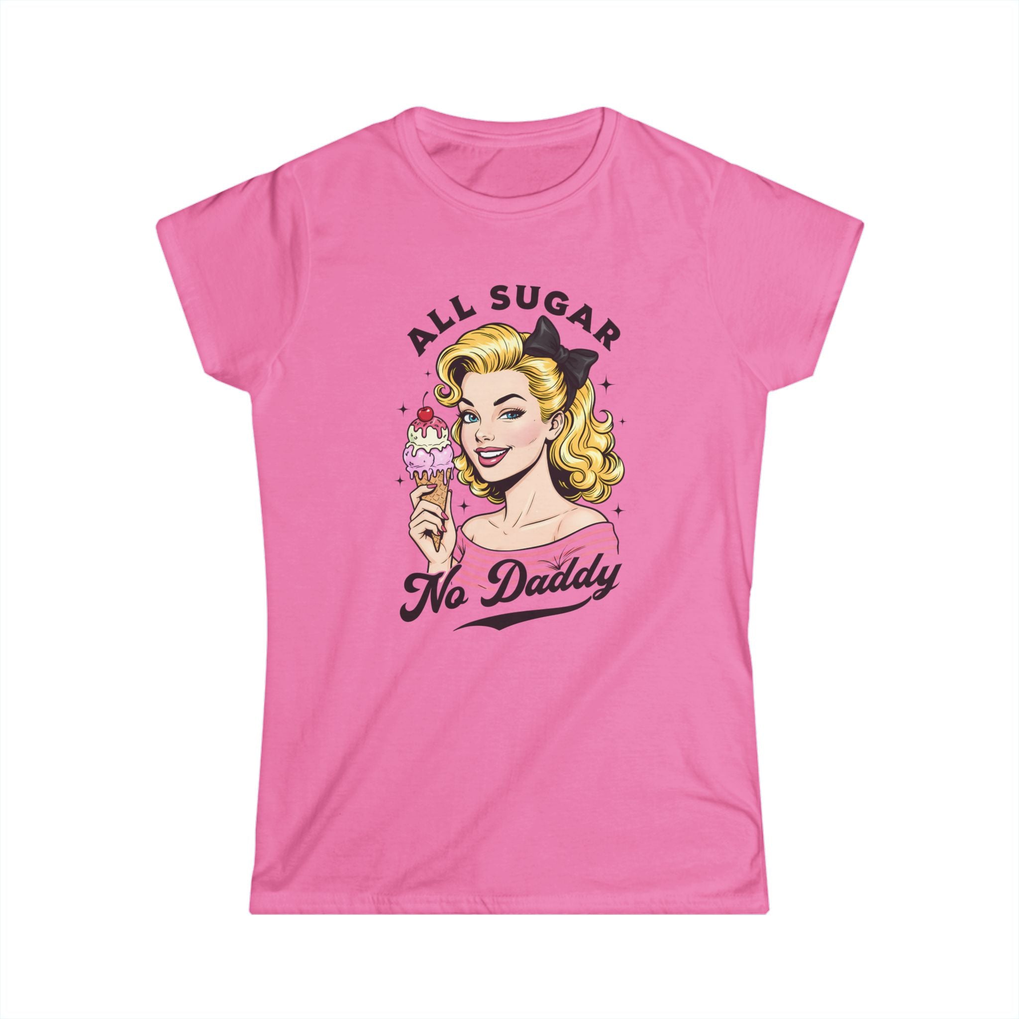All Sugar No Daddy Tee - Retro Pinup Graphic Women's T-Shirt