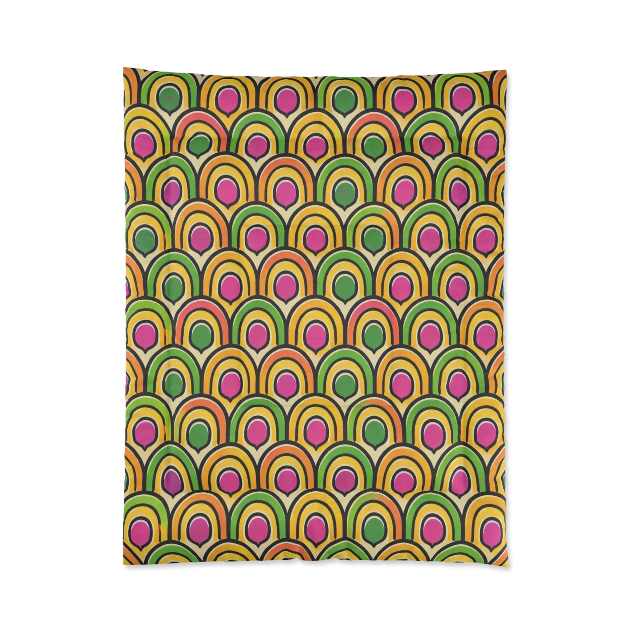 Citrus Crush 60s-Inspired Comforter — Boho Retro Bedding