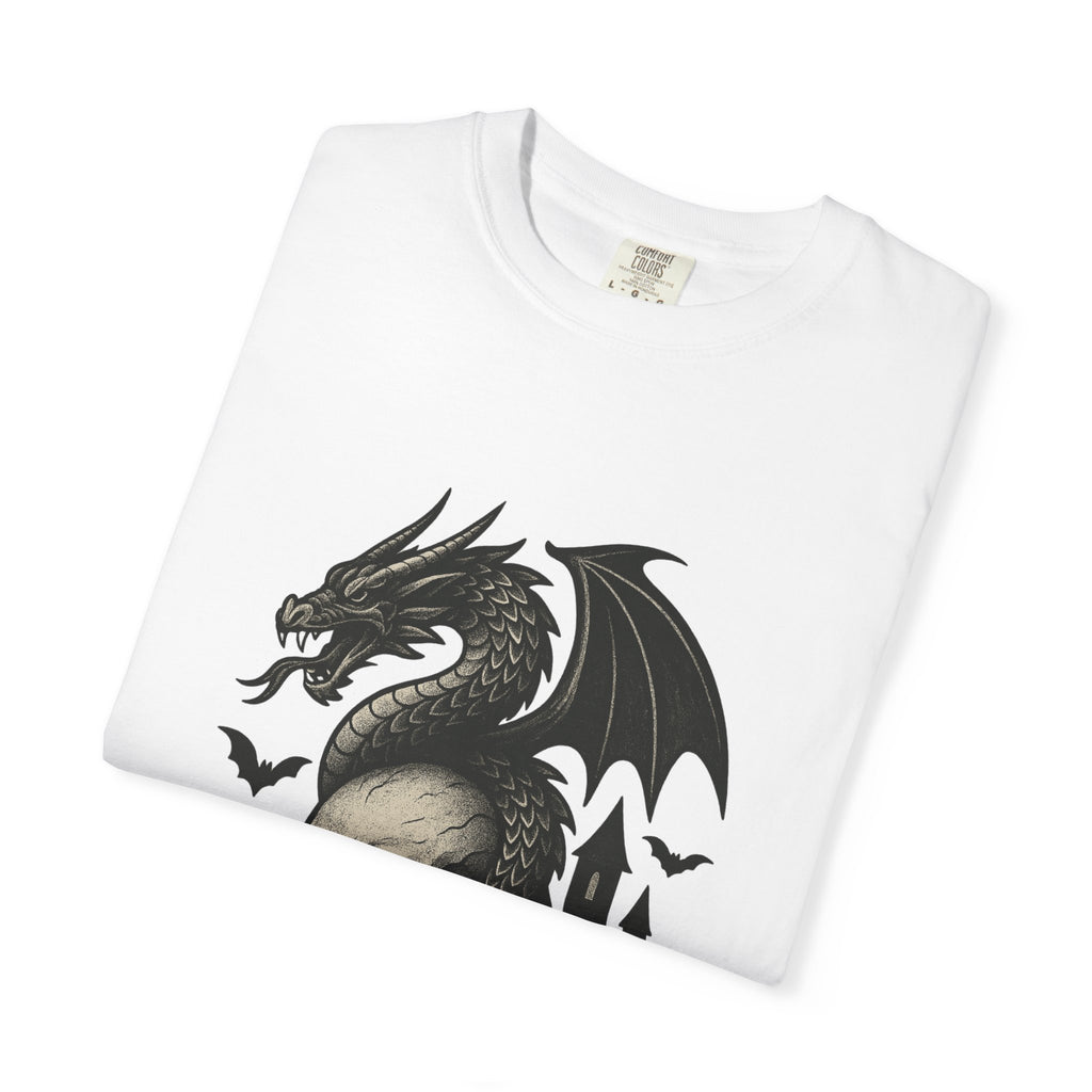 Edgy Dragon Skull T-Shirt - Graphic Tee, Alternative Fashion, Halloween, Gift for Him, Casual Wear