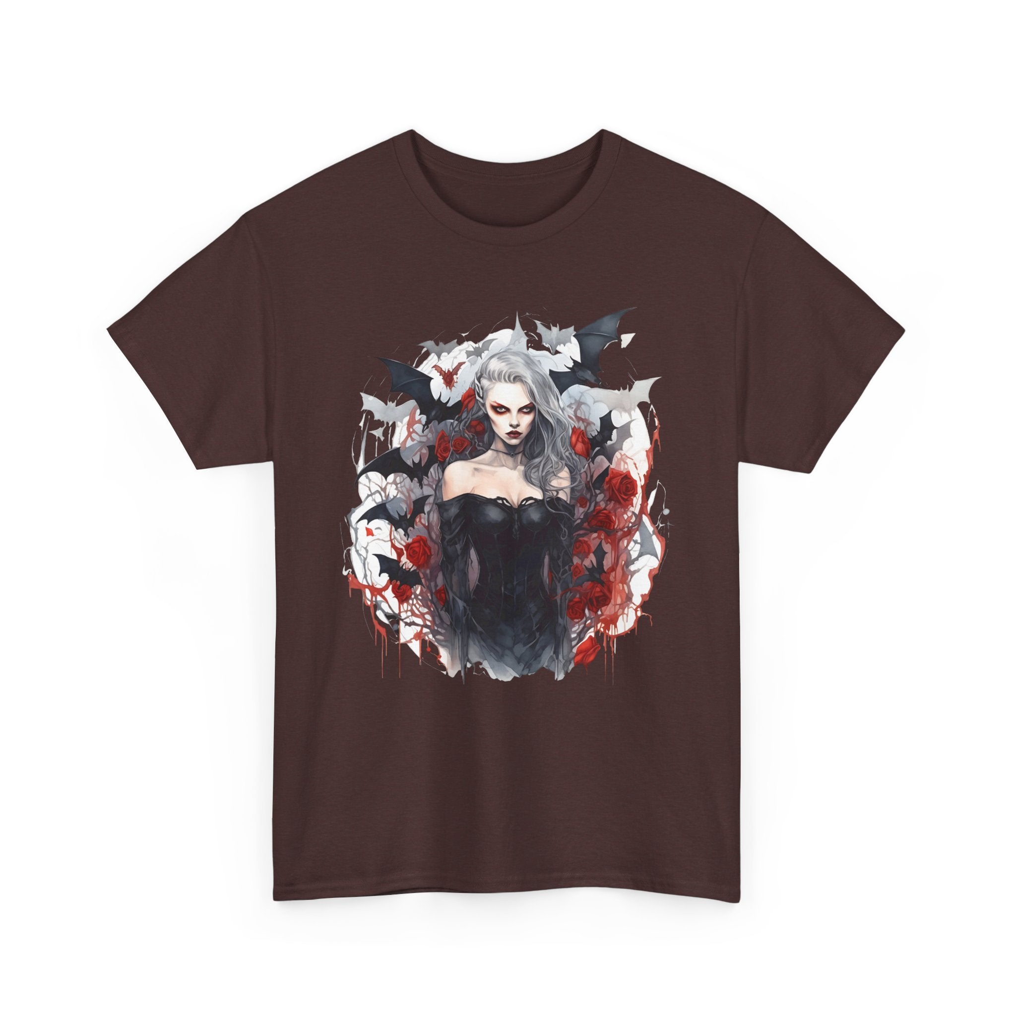 Vampire Queen Gothic T-Shirt — Dark Bat Vampire Tee