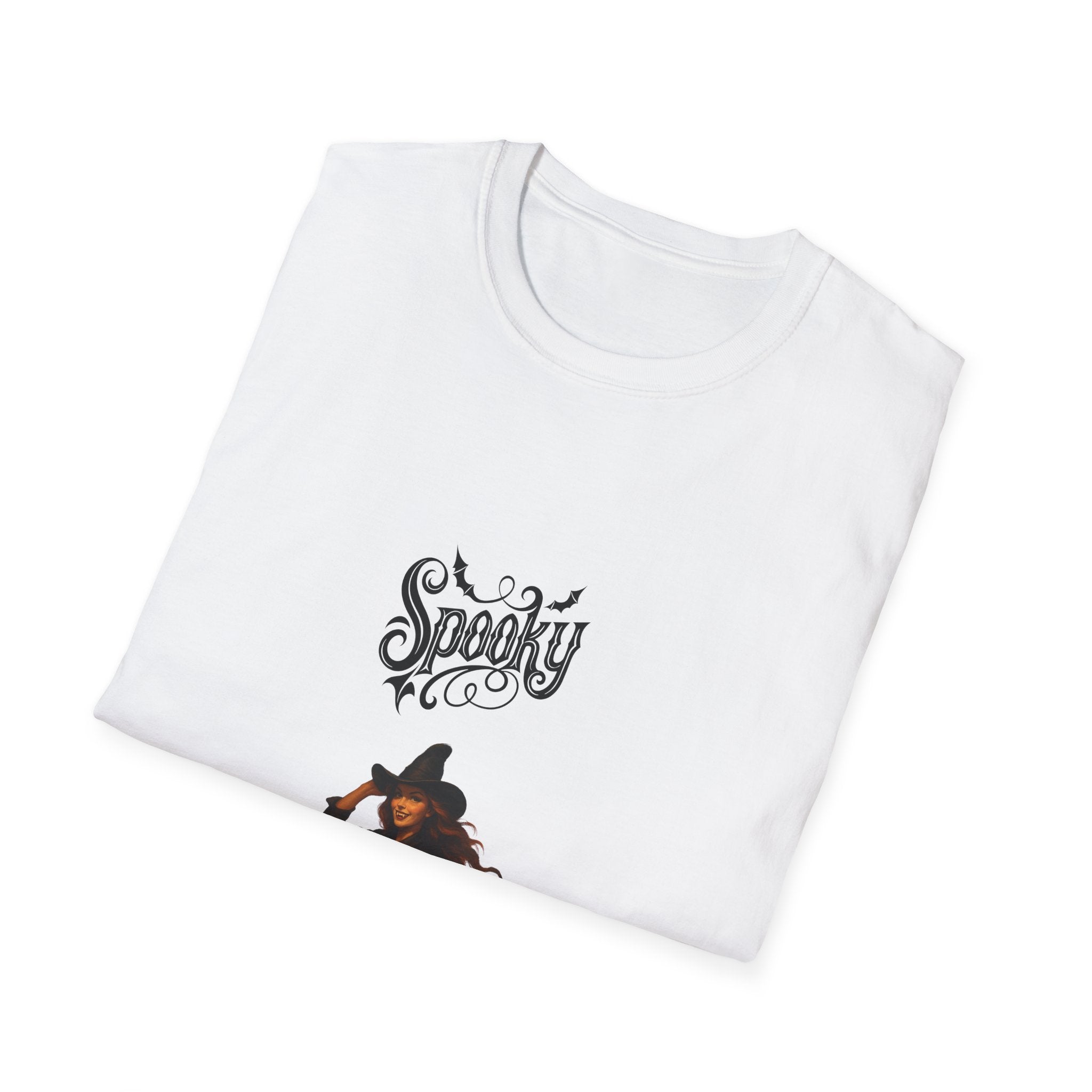 Spooky Witch Unisex Softstyle T-Shirt | Halloween Costume Tee, Gift for Her, Witchy Vibes, Fall Fashion, Casual Wear