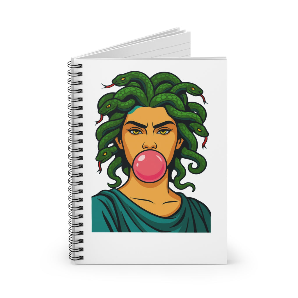 Mythical Medusa Spiral Notebook, Unique Artwork Stationery, Journal for Creatives, Greek Mythology Lover, Gift for Teens