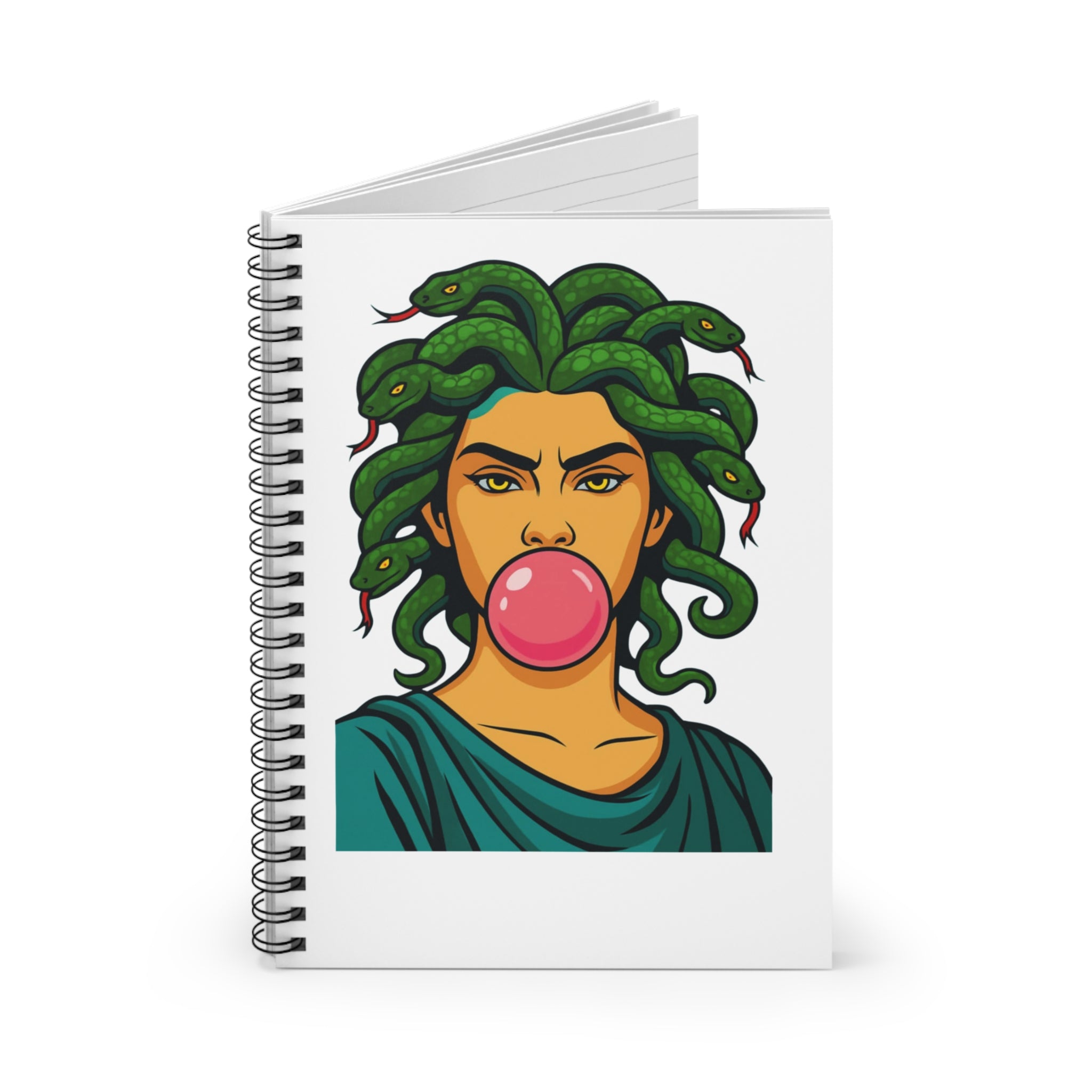 Mythical Medusa Spiral Notebook, Unique Artwork Stationery, Journal for Creatives, Greek Mythology Lover, Gift for Teens