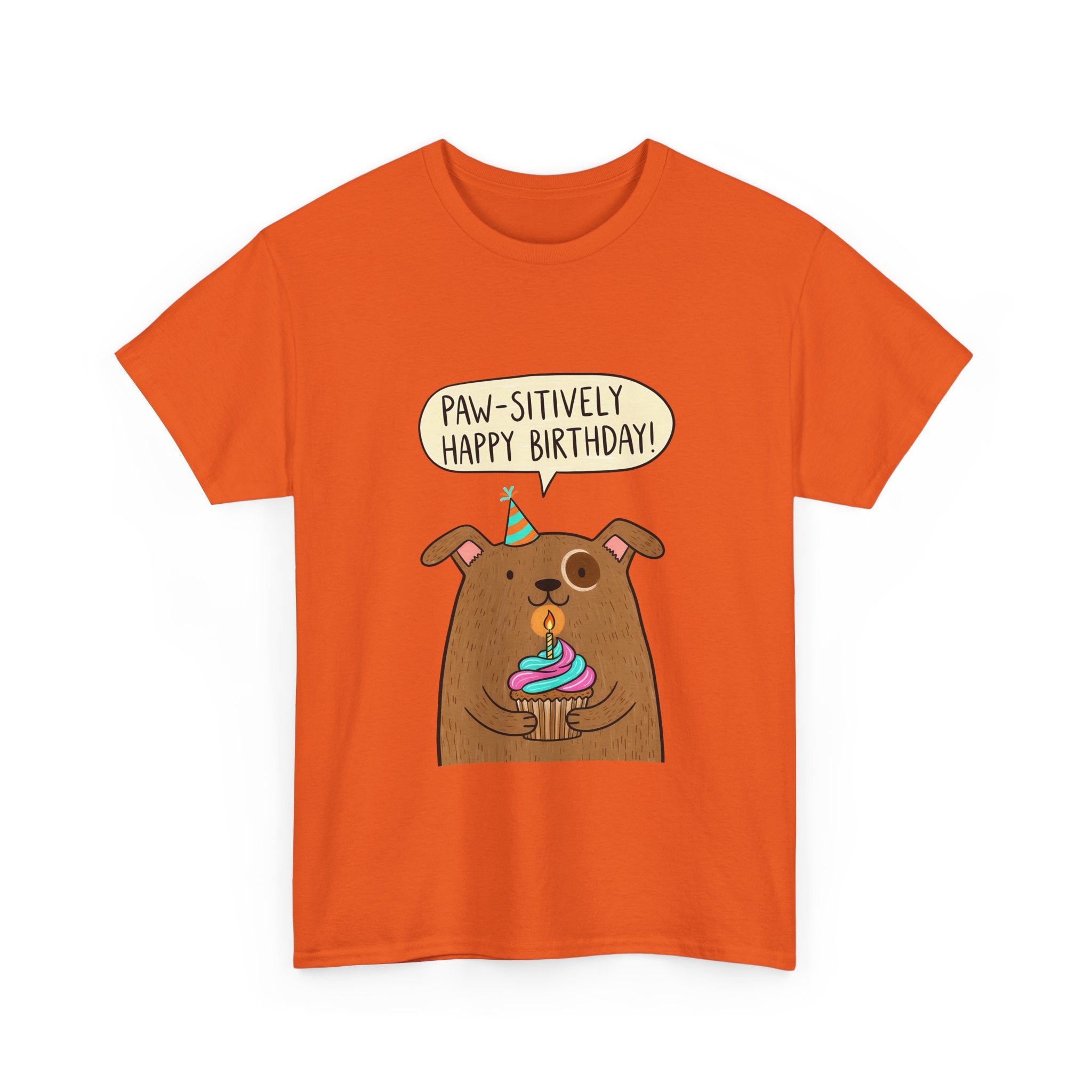 Paw-sitively Happy Birthday Dog T-Shirt — Cute Puppy Birthday Tee