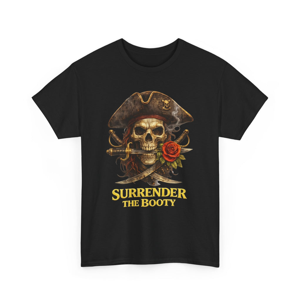 Pirate Skull Tee — "Surrender the Booty" Graphic T‑Shirt