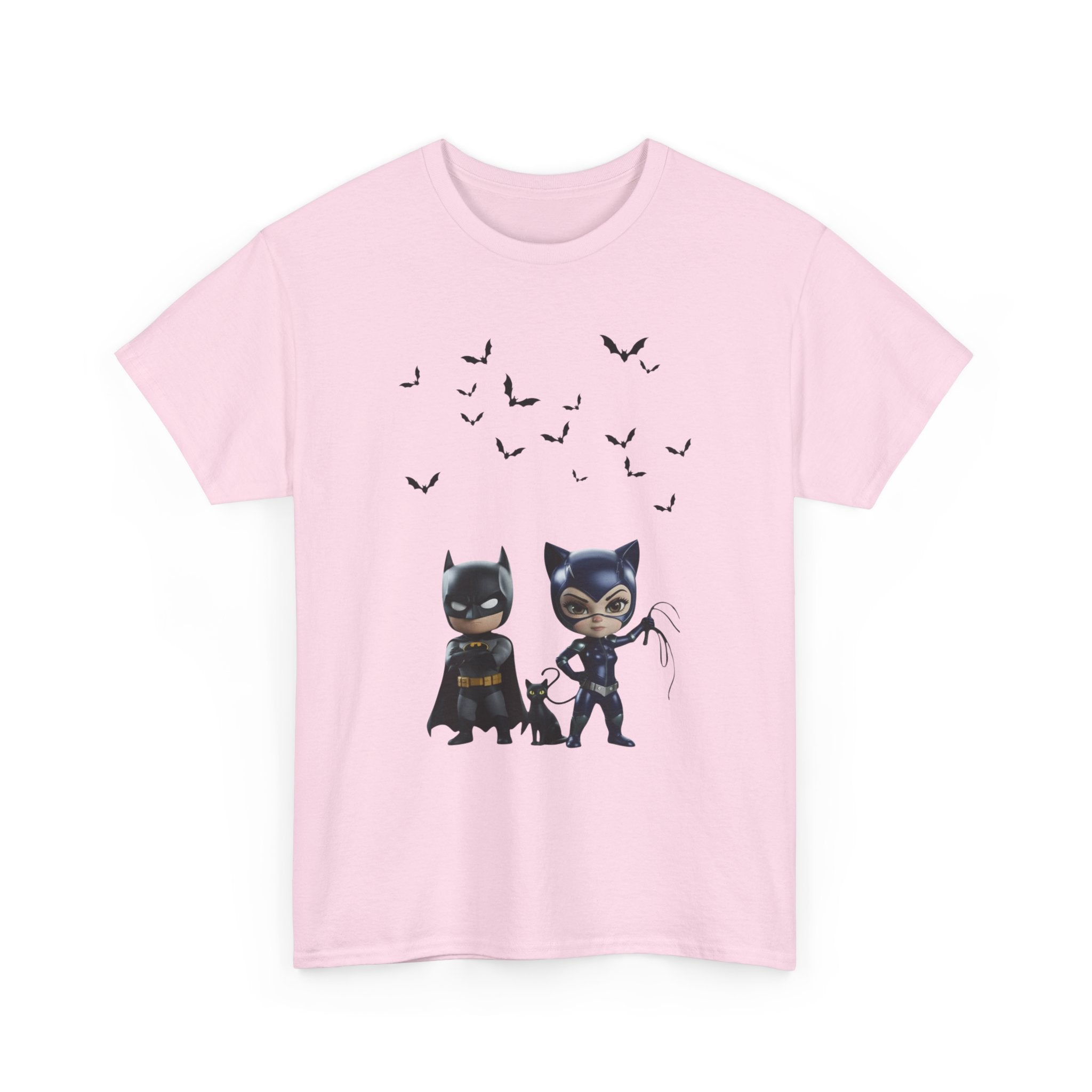 Superhero Adventure T-Shirt — Comic Style with 'Black Cat' Sidekick