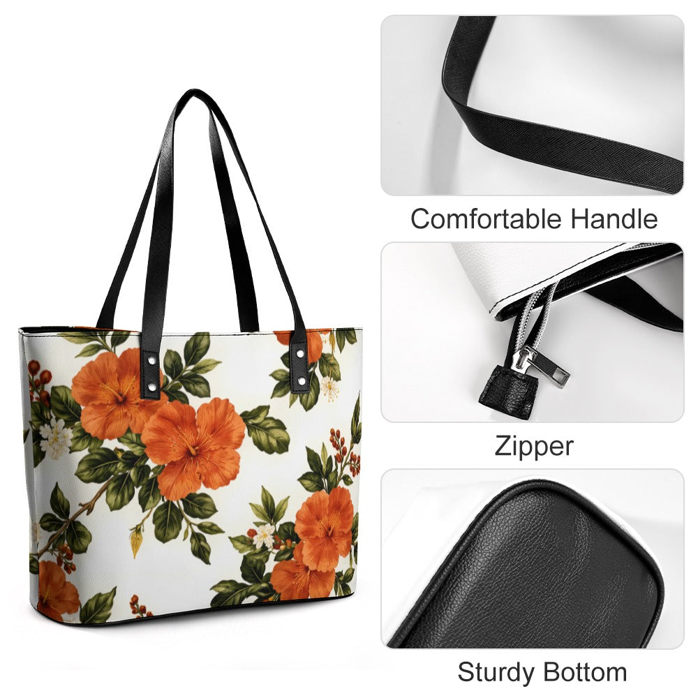 The Heritage Garden Tote Leather Lady's Handbag