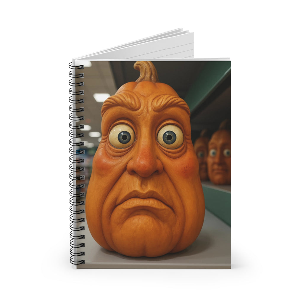 Funny Pumpkin Spiral Notebook - Ideal for Halloween, Autumn Notes, Unique Gift, Journaling, Quirky Office Supplies