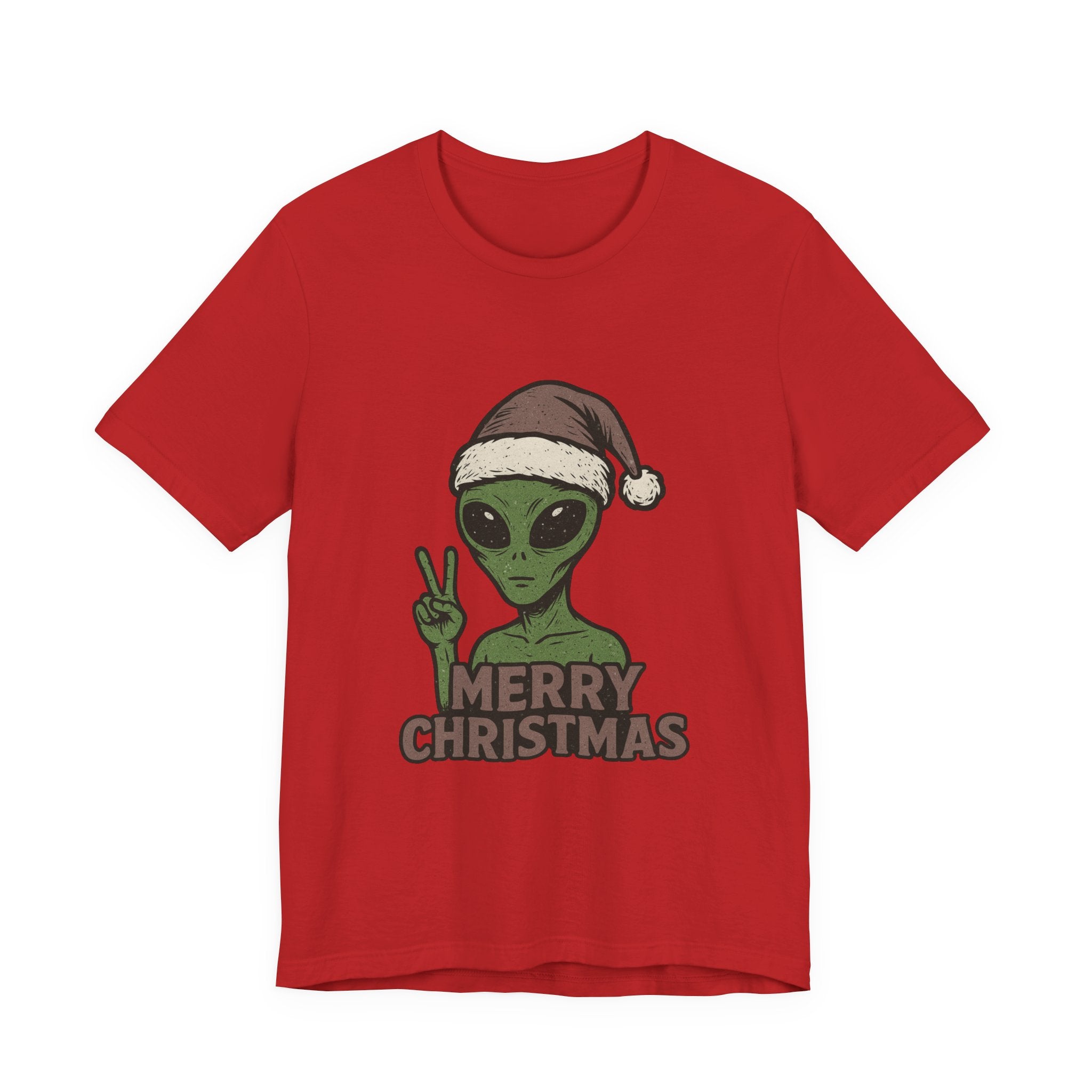 Funny Alien Merry Christmas Unisex Tee