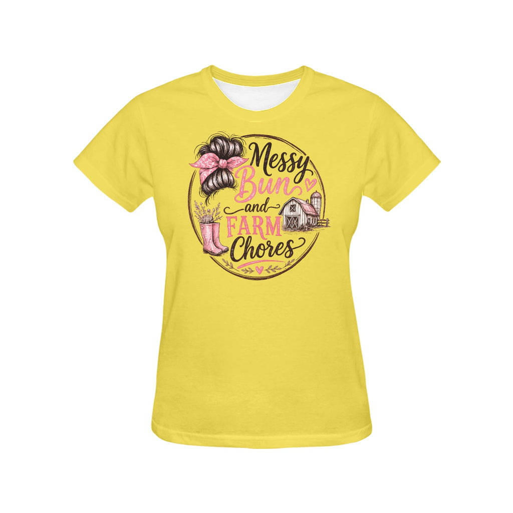Women's Messy Bun T-shirt
