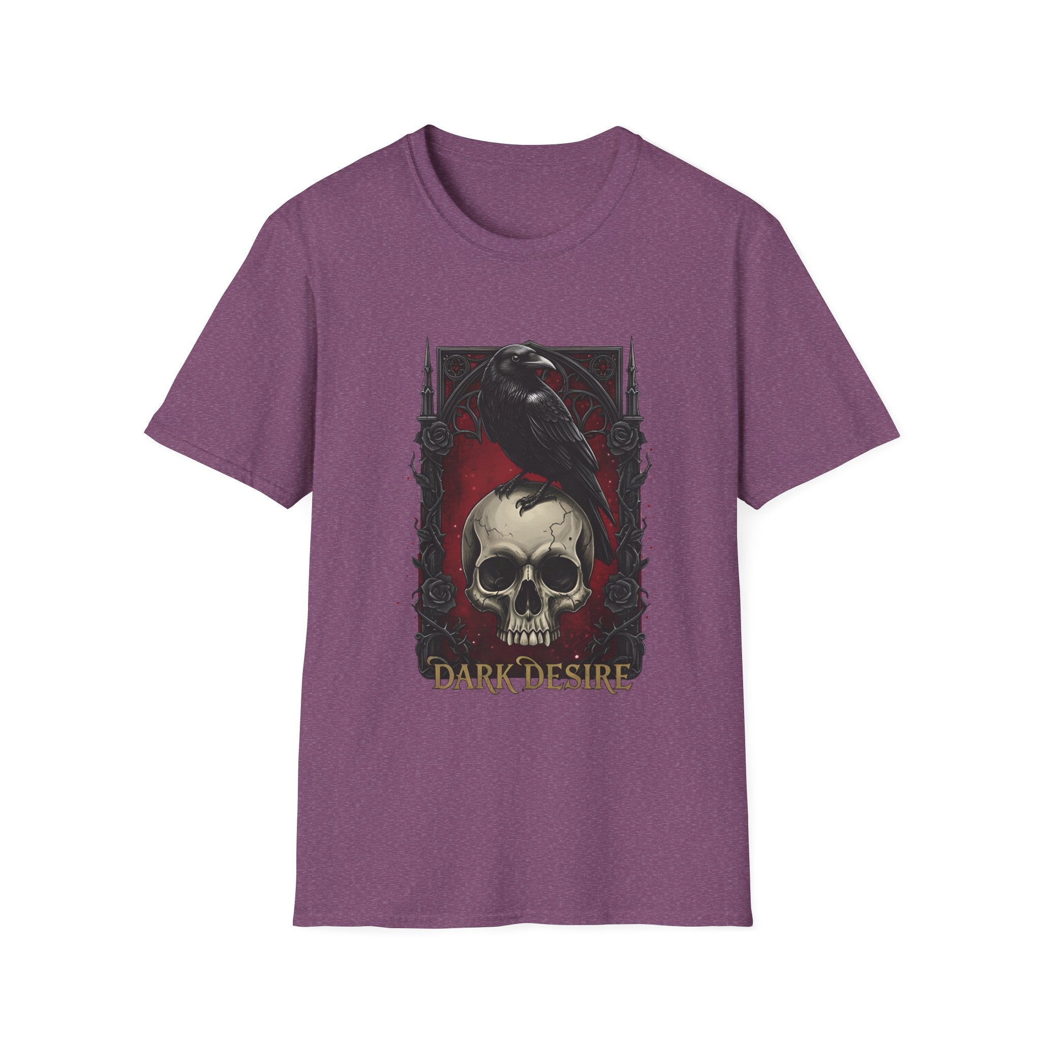 Dark Desire Gothic Skull & Raven T-Shirt Gothic Graphic Tee   Trendy T-Shirt