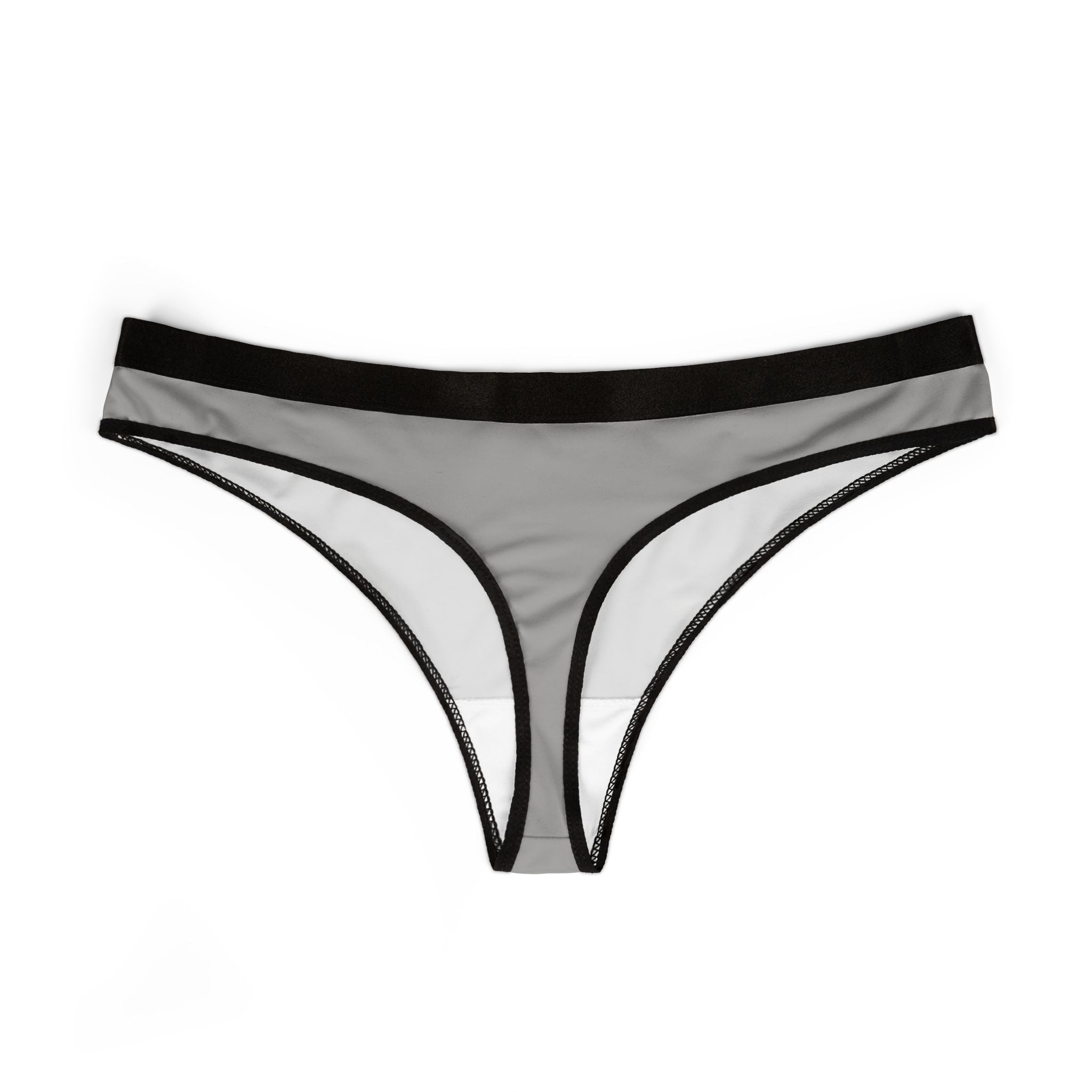 Personalized Women's Seamless Thong Panties Light Grey — Lightweight Everyday Comfort