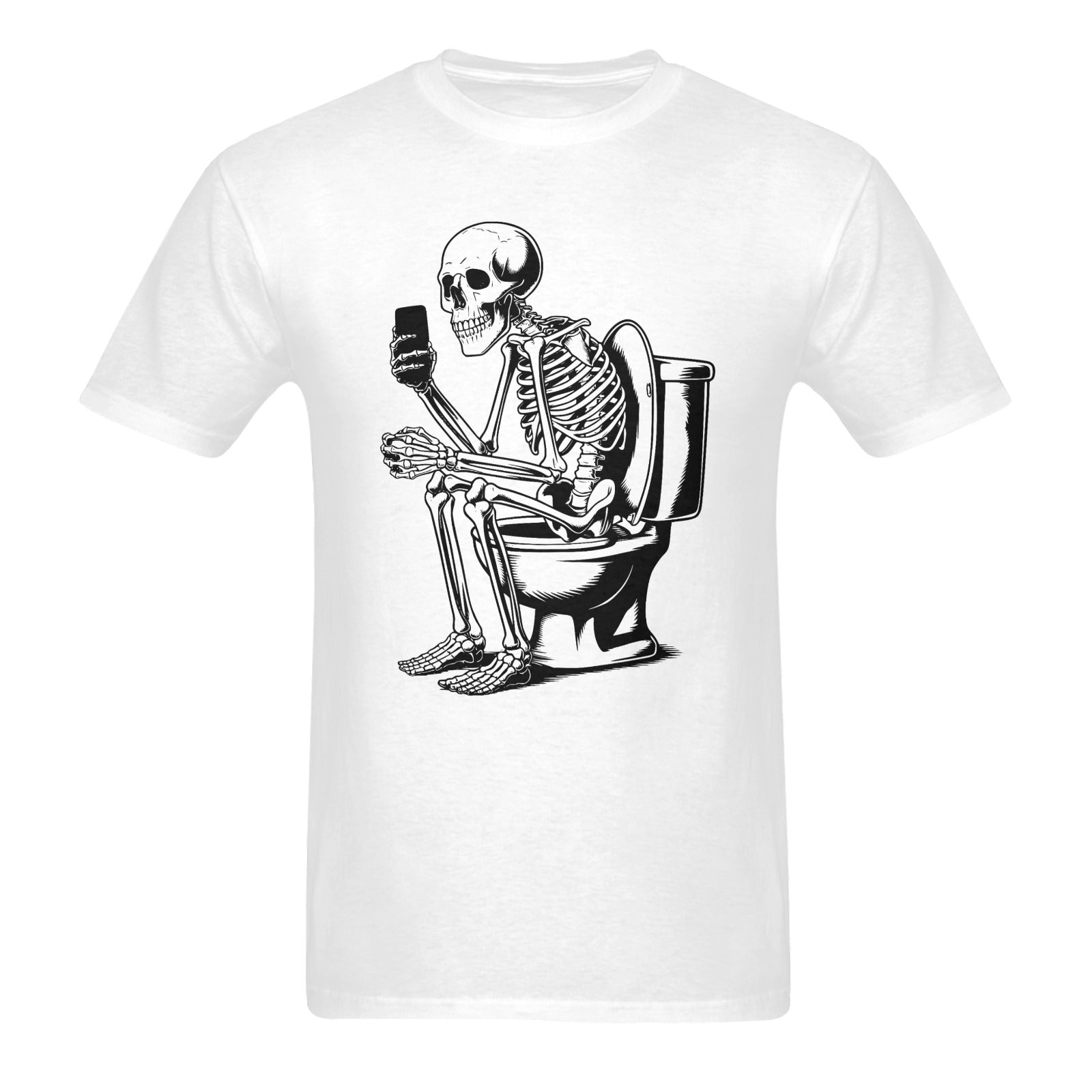 Skelton Sitting on the Toilet