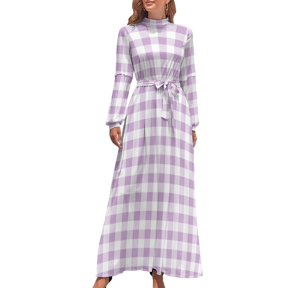 The Homestead Dress — Lavender Gingham