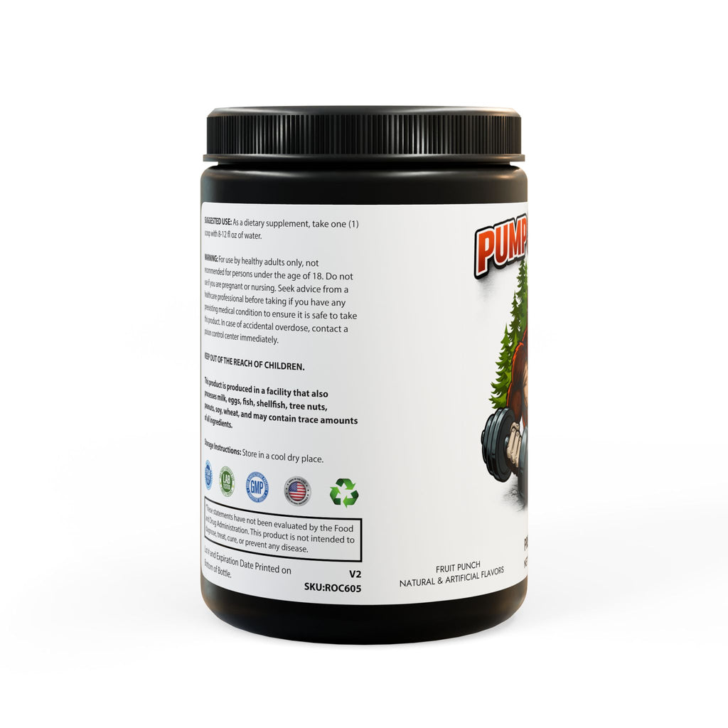 PUMPSQUATCH Pre-Workout Supplement by Untamed Fitness, Fruit Punch (204g, 7.1oz)