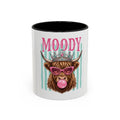 Moody Highland Cow Coffee Mug — Funny Crowned Cow with Bubblegum | Gift for Cow Lovers