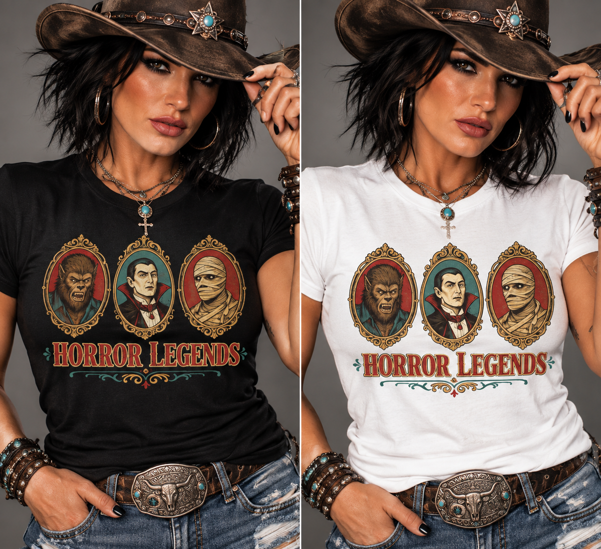 Horror Legends Vintage Monster Unisex T-Shirt.