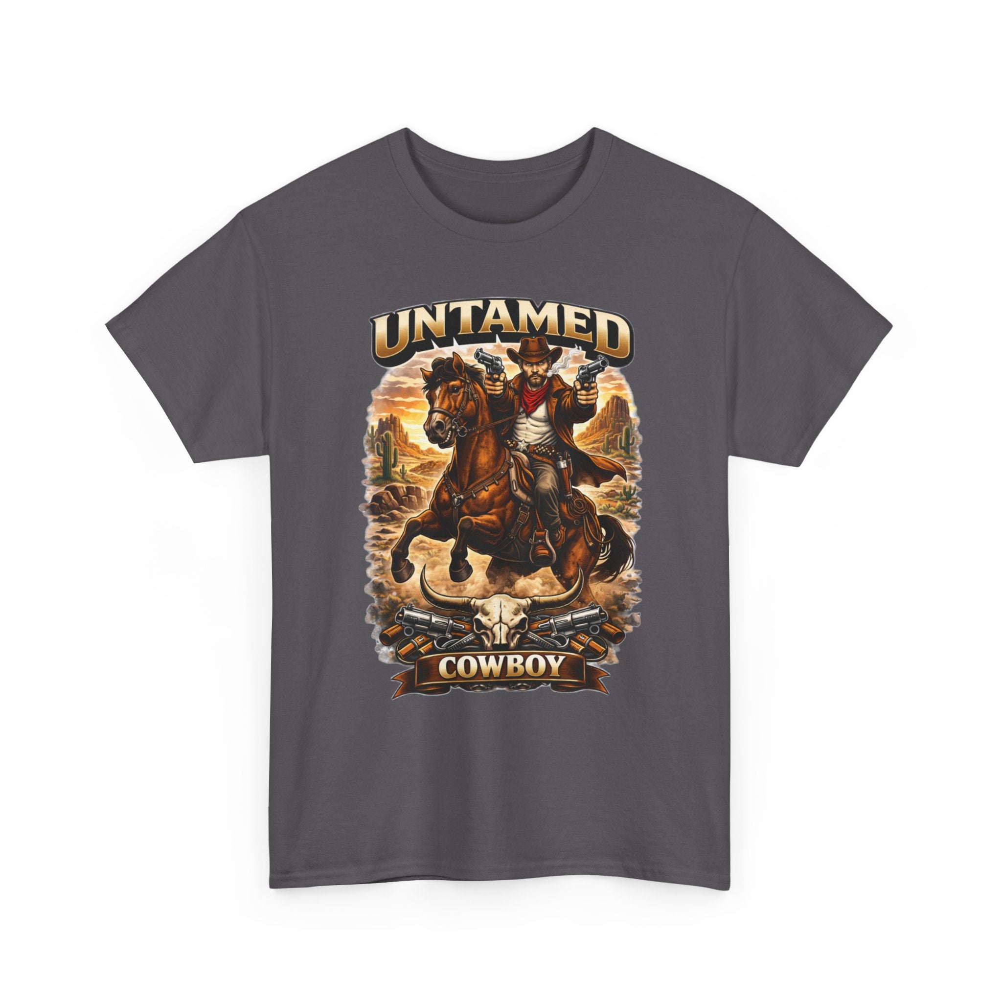 Untamed Cowboy T‑Shirt  Vintage Rodeo Horse Rider Graphic Tee