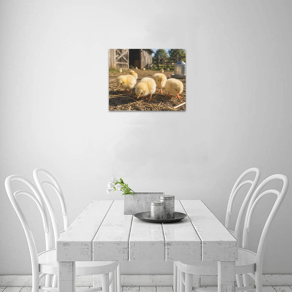 Fluffy & Free  Baby Chicks Ranch Canvas Print  Made in USA