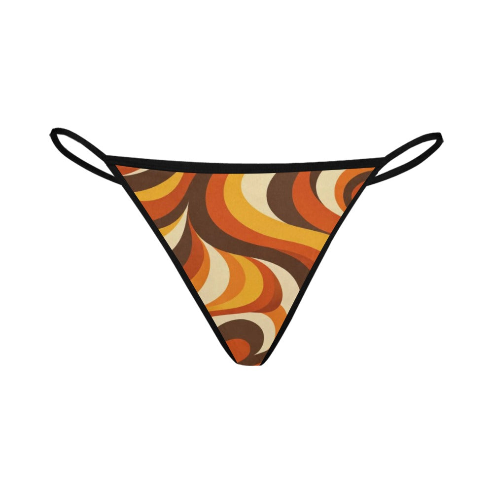 1970s Print Women's G-String Panties