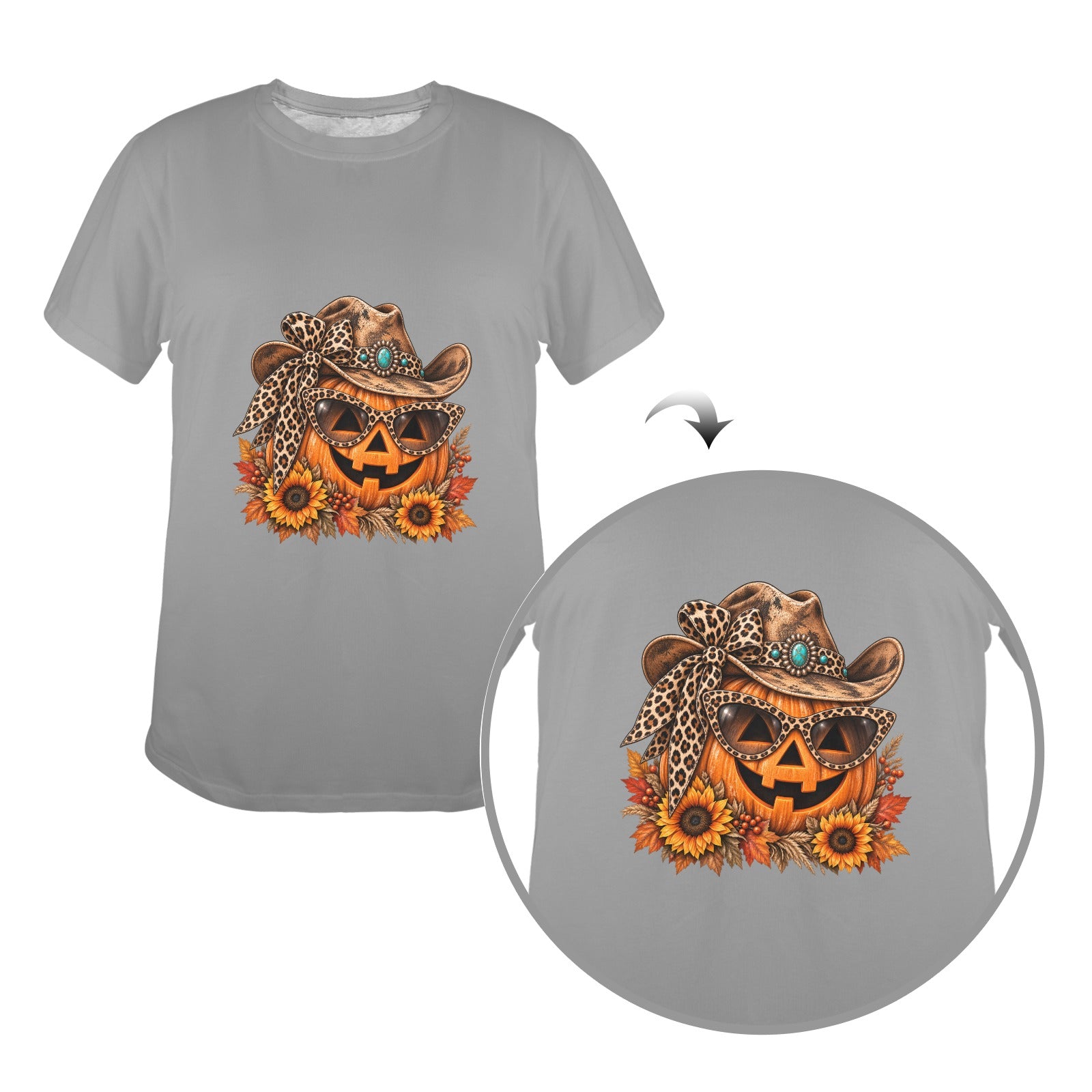 Western Pumpkin Shirt  Cowgirl Fall Halloween