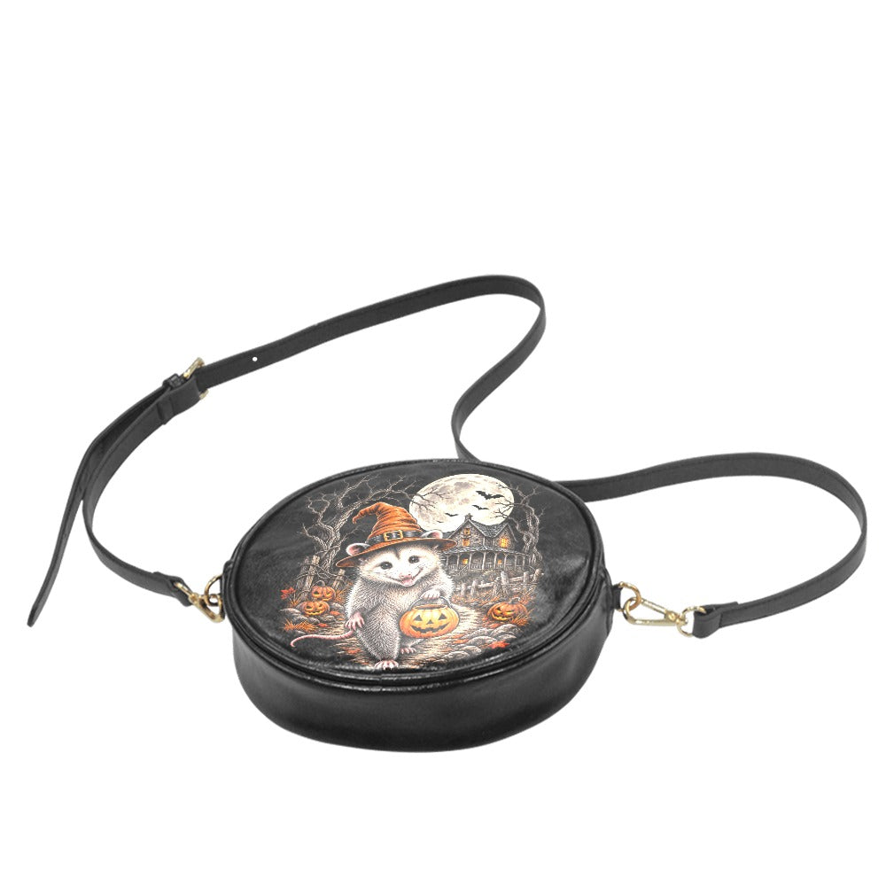 Pete’s Haunted Harvest   Halloween   Fashion  Round Messenger Bag