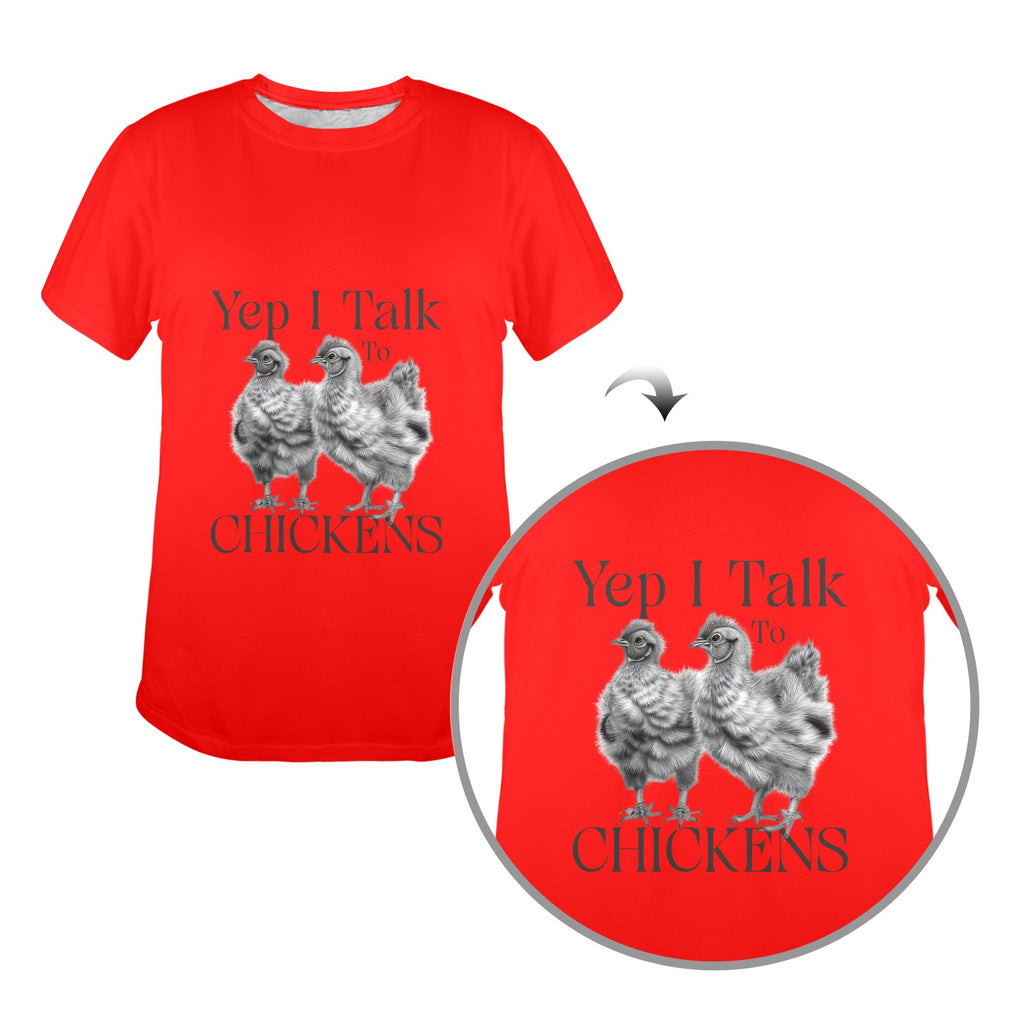 Yep I Talk To Chickens Graphic Tee