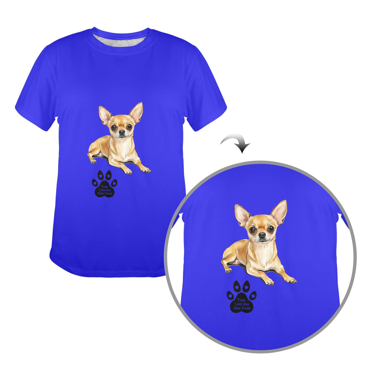 Cute Chihuahua Women’s T-Shirt – Adorable Dog Mom Graphic Tee for Chihuahua Lovers