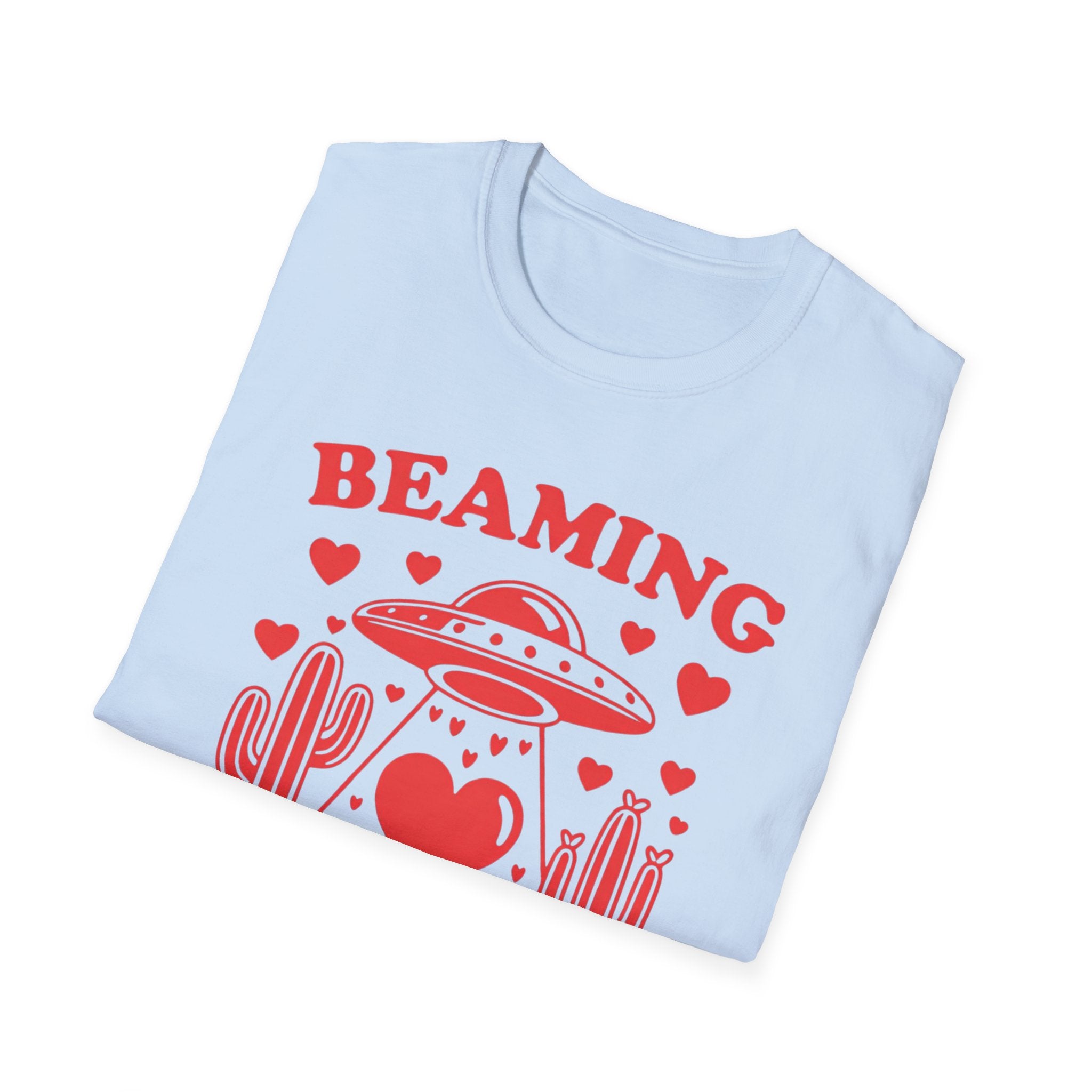 Beaming With Love UFO Tee — Valentine’s Day Graphic T-Shirt Trendy