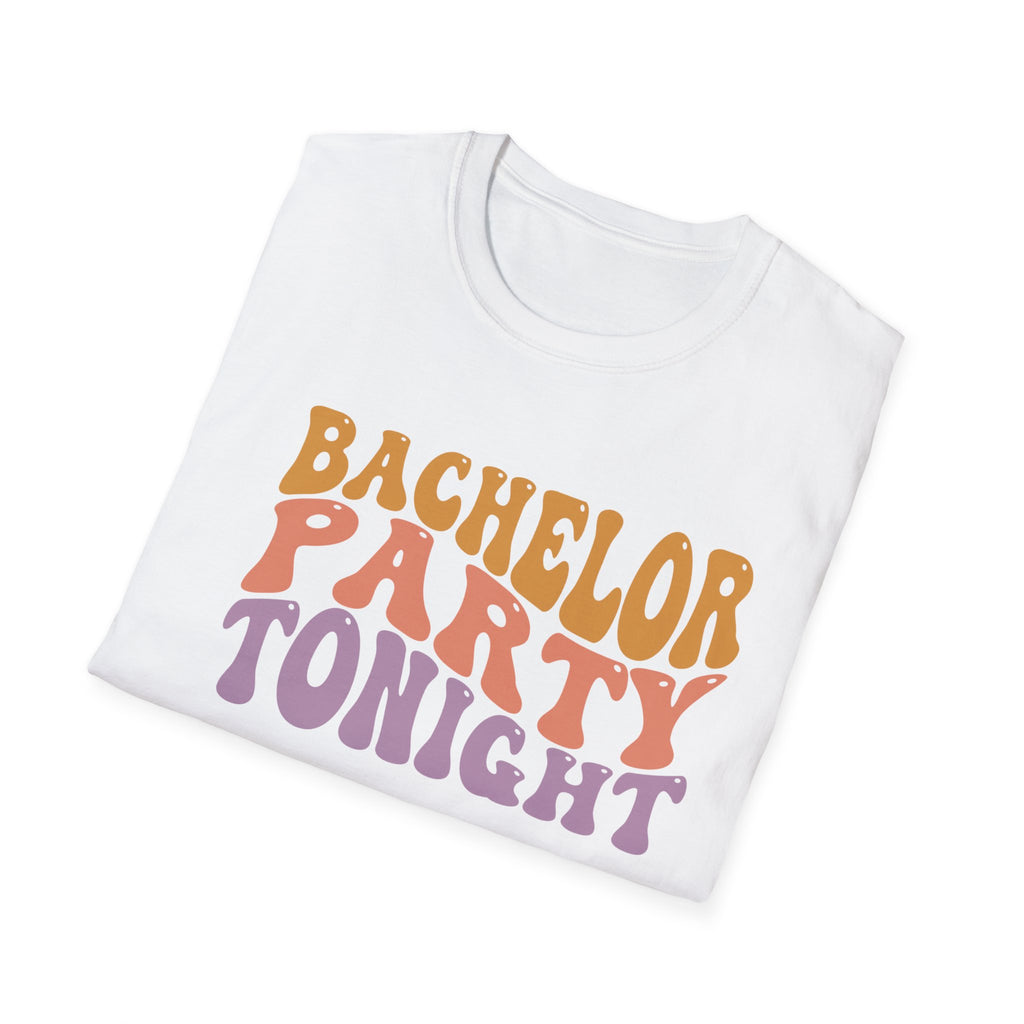 Bachelor Party Tonight T-Shirt — Retro Groovy Bachelorette/Bachelor Celebration Tee