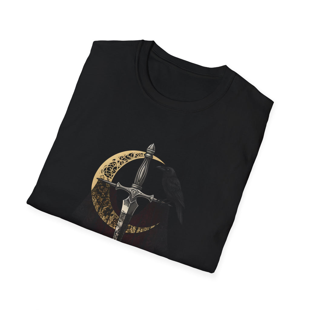 Dark Desire Sword & Raven Gothic Moon T-Shirt     Trendy TShirt