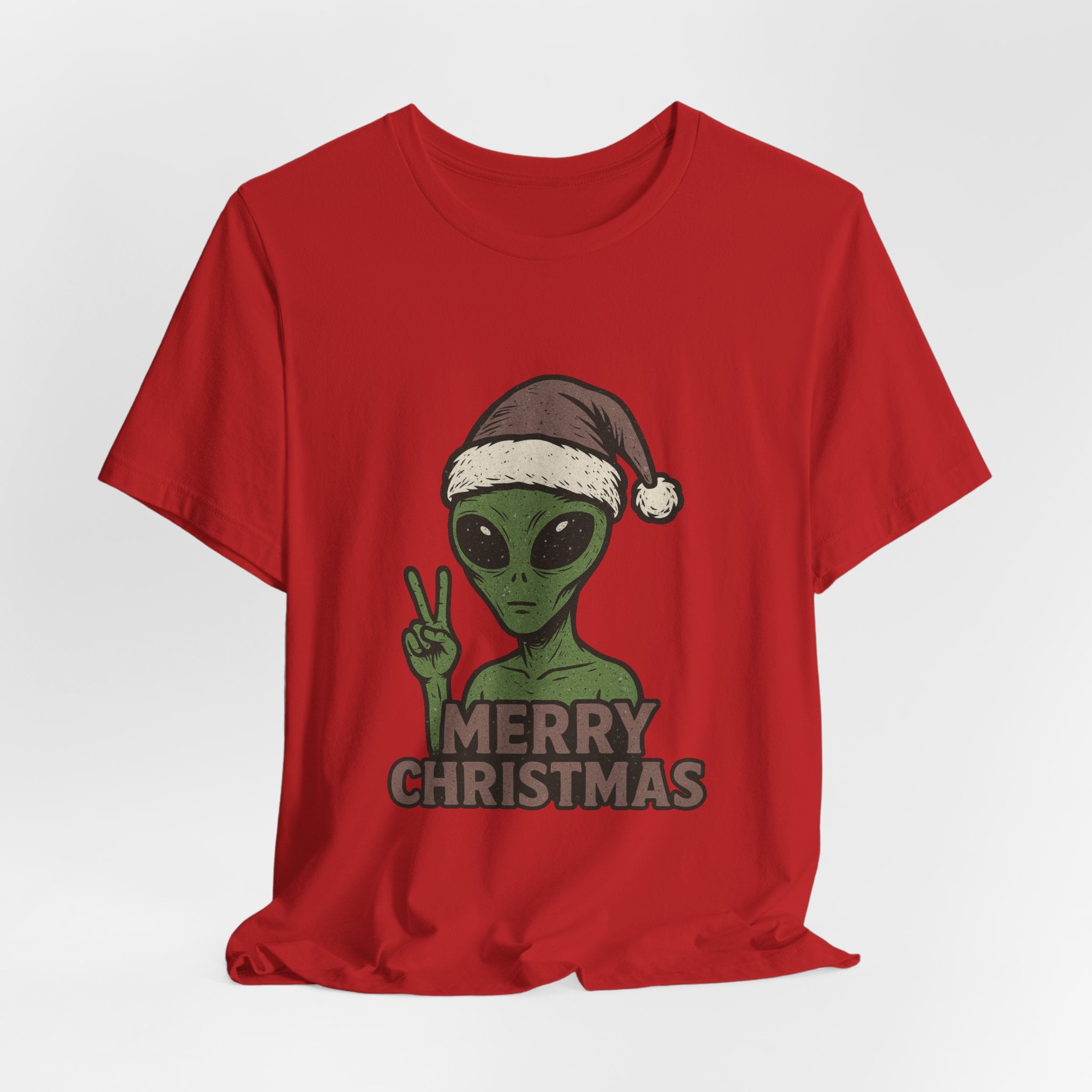 Funny Alien Merry Christmas Unisex Tee