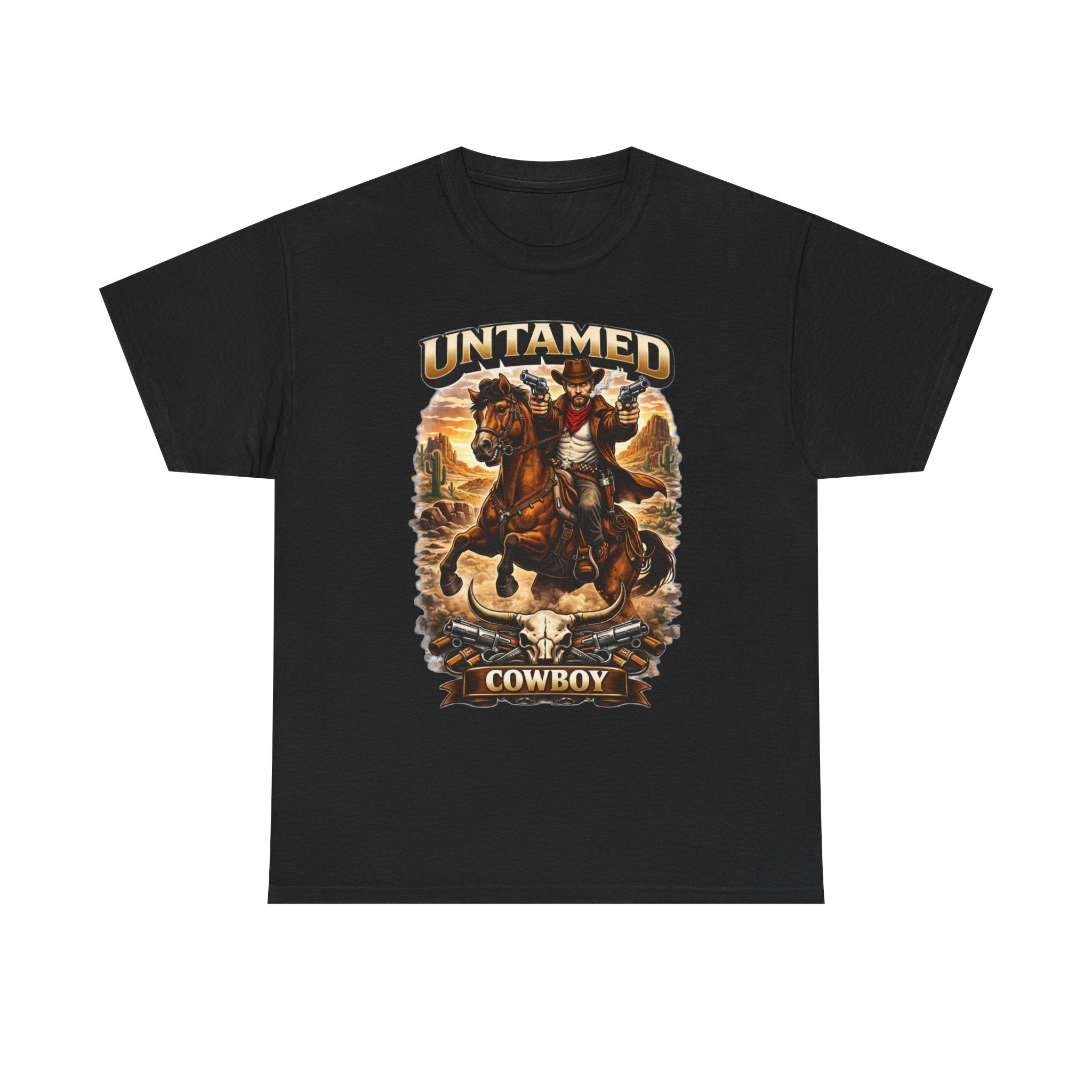 Untamed Cowboy T‑Shirt — Vintage Rodeo Horse Rider Graphic Tee