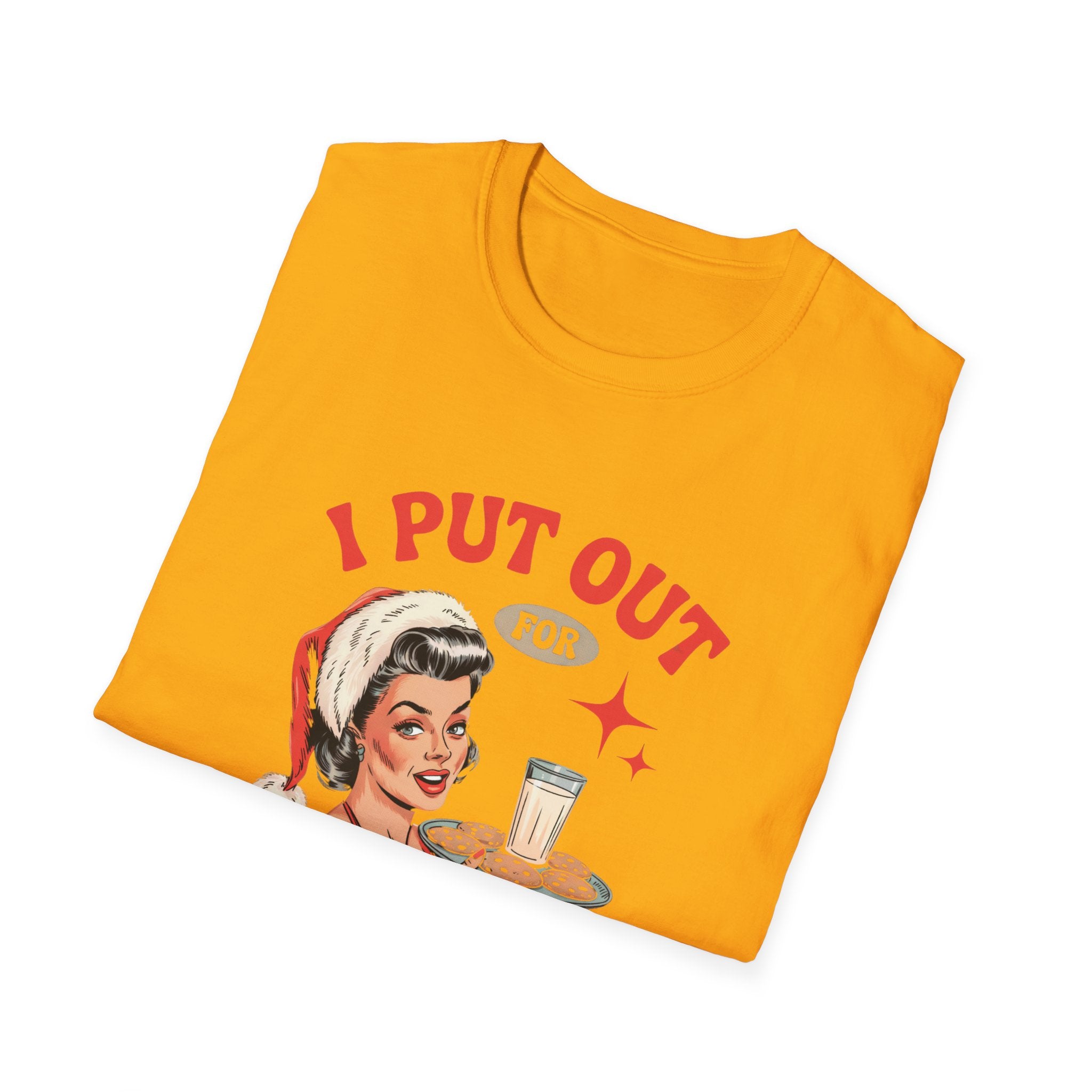 I Put Out for Santa Christmas T-Shirt — Retro Pin-Up Holiday Tee