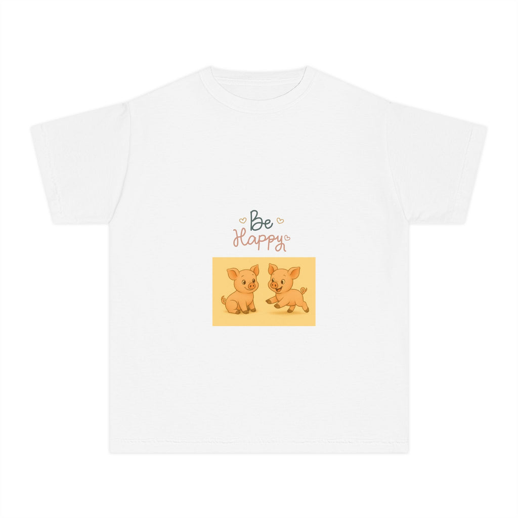 Youth Tee with Adorable Design - Be Happy, Cute Kids T-Shirt, Fun Gift for Birthdays, Casual Wear, Playtime, Animal Lovers