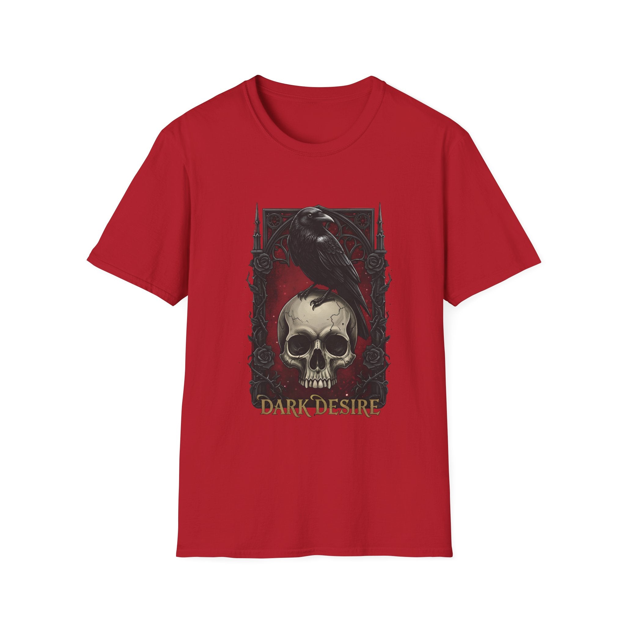 Dark Desire Gothic Skull & Raven T-Shirt Gothic Graphic Tee   Trendy T-Shirt