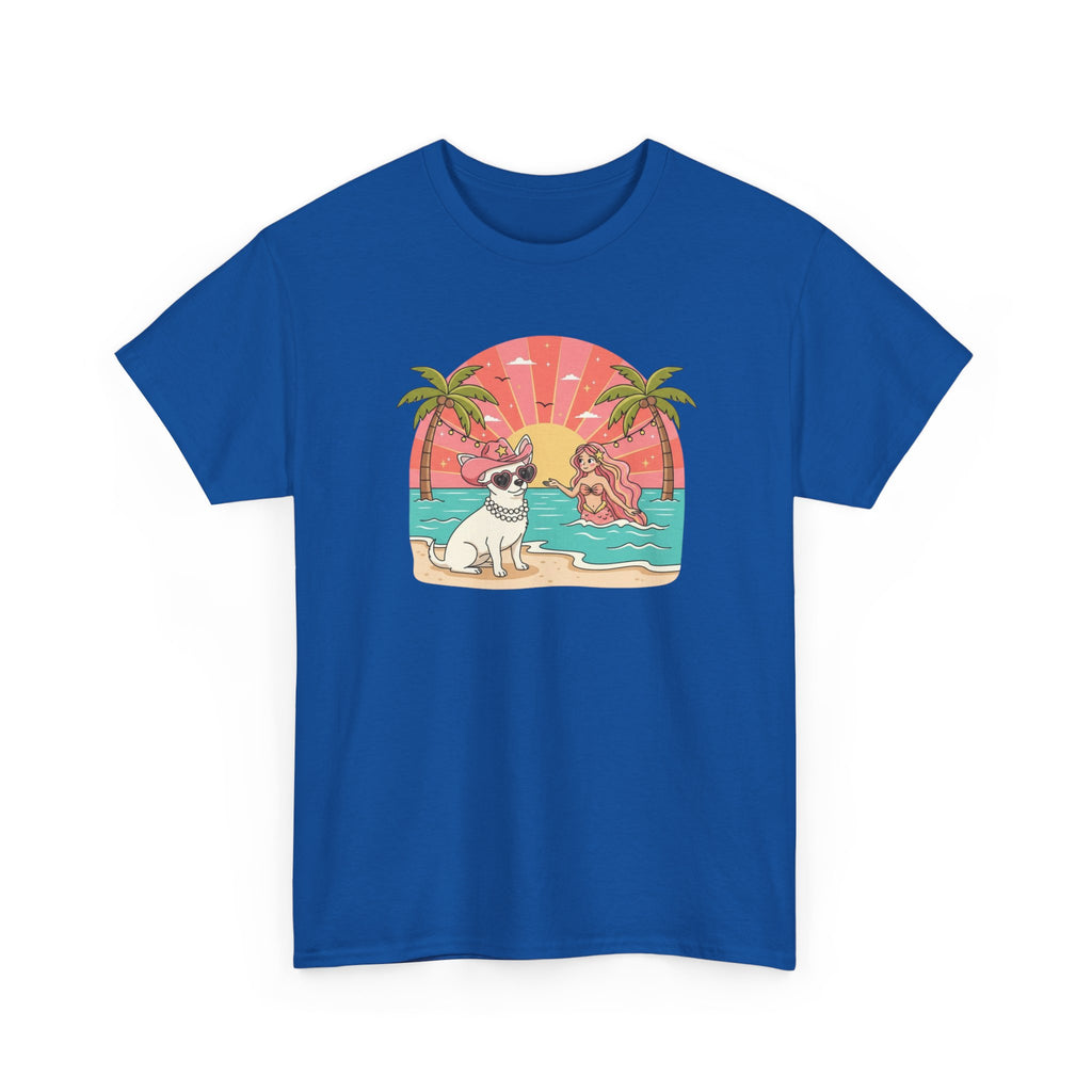 Chihuahua Shirt — Retro Sunset Palm Tree Dog Tee