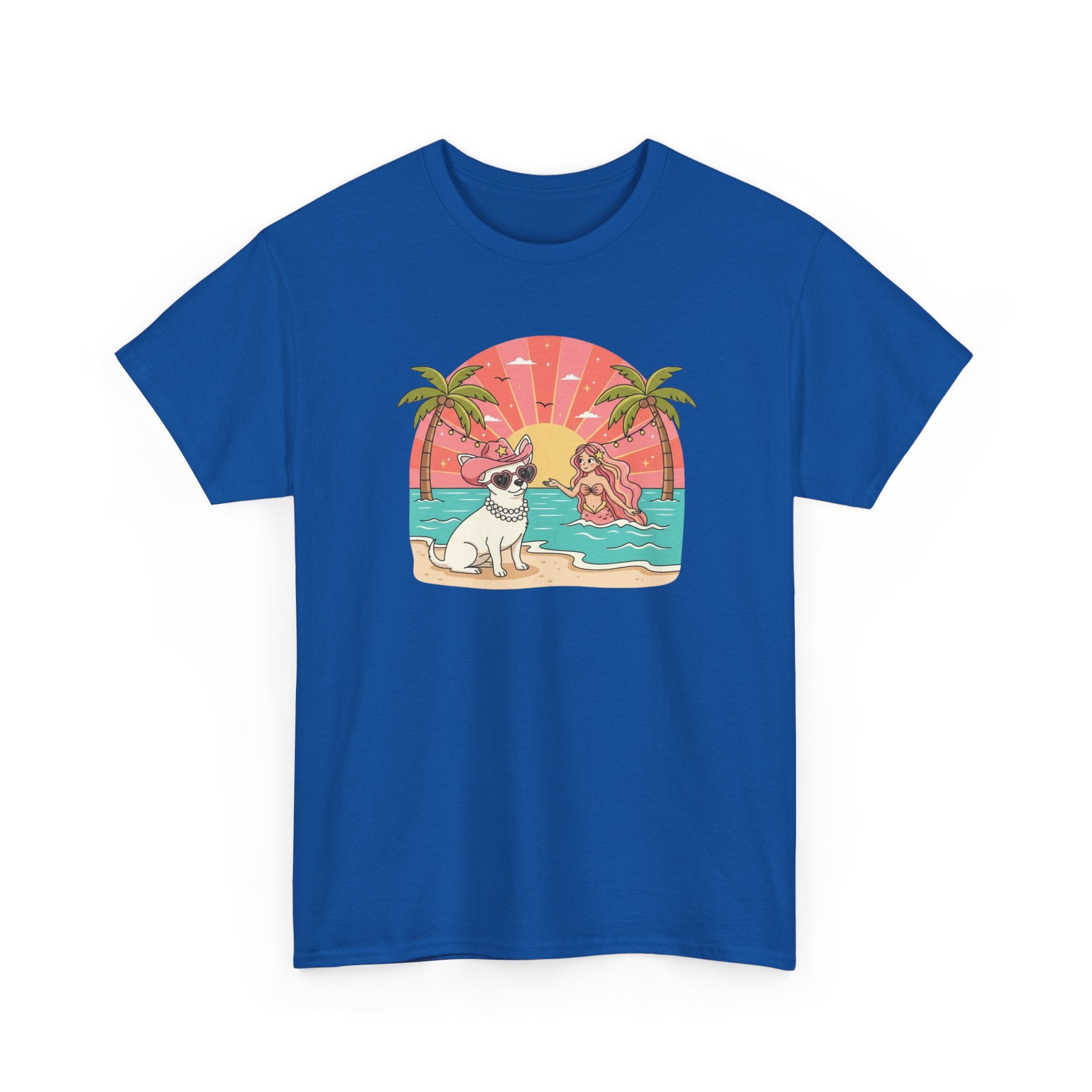 Chihuahua Shirt — Retro Sunset Palm Tree Dog Tee