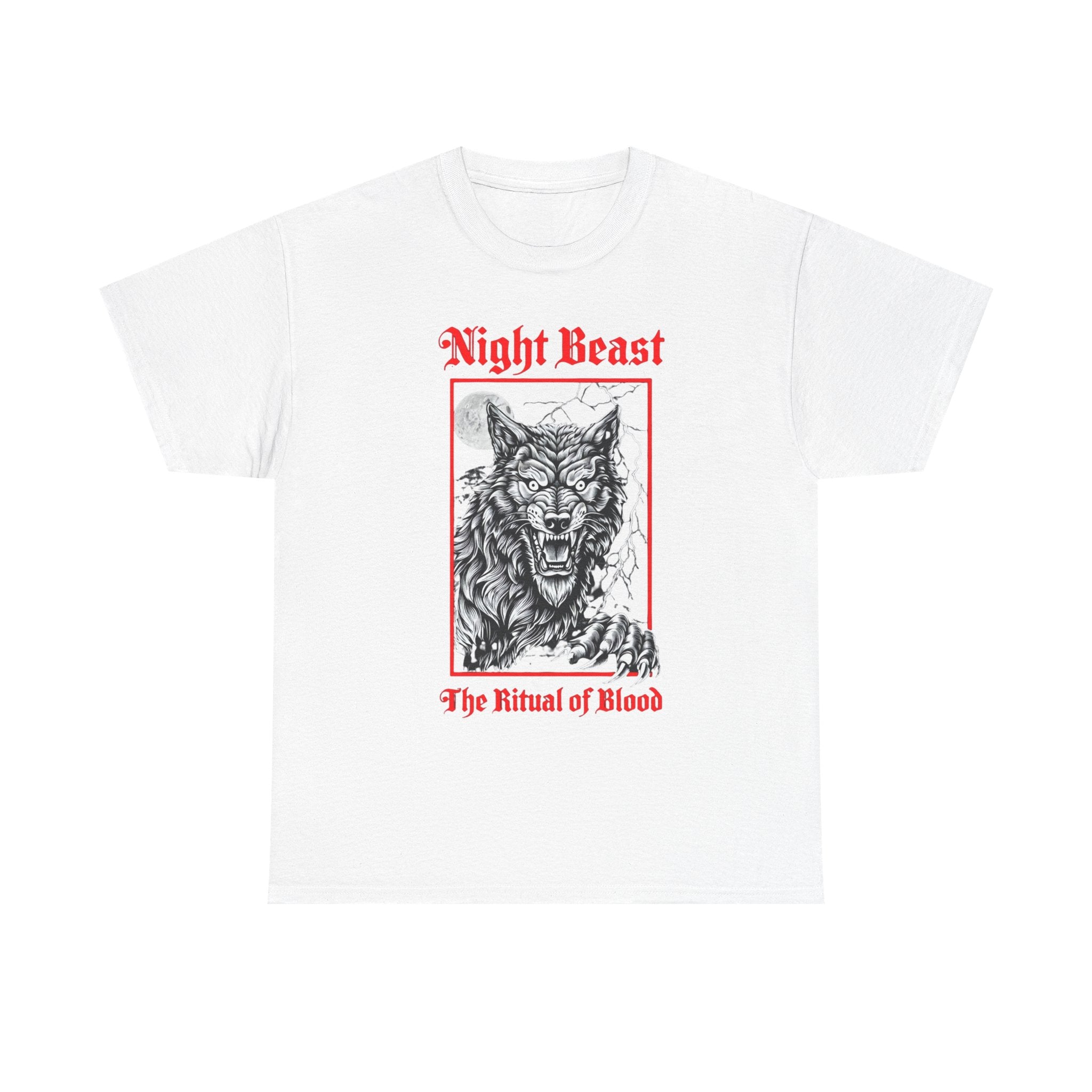 Night Beast Wolf Graphic Tee — Fantasy Wolf Love T-Shirt