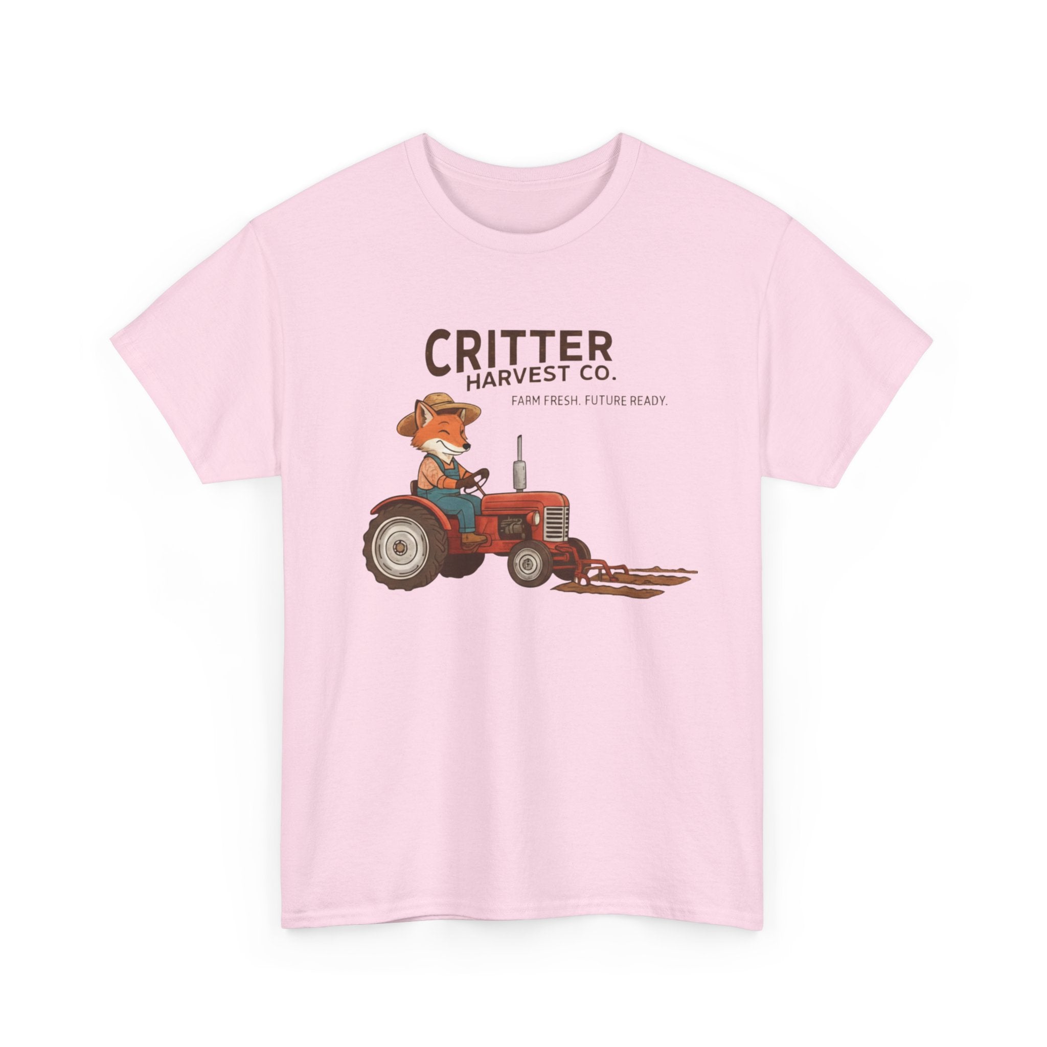 Critter Harvest Co. Tractor Tee  Cute Farm Animal Graphic T-Shirt     Trendy TShirt