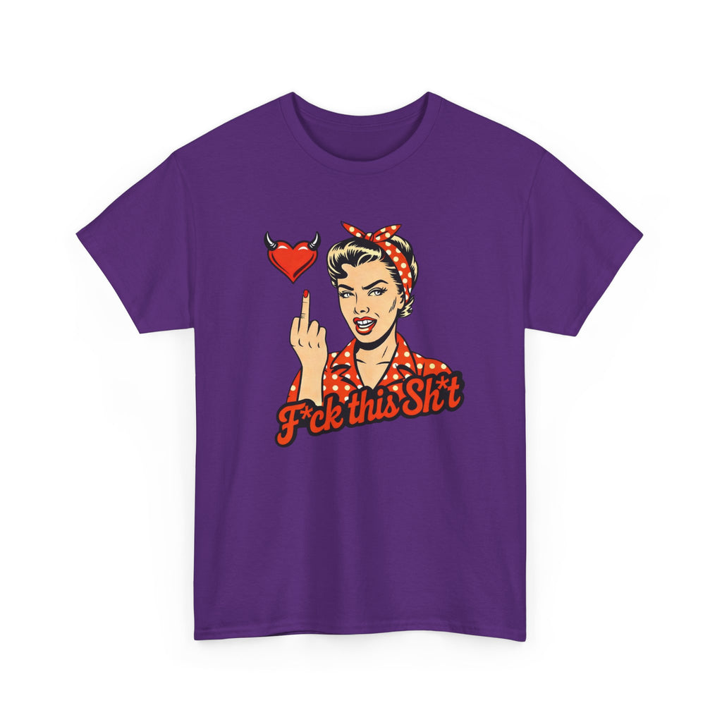 Retro Rosie 'F*ck This Sh!t' Graphic Tee — Vintage Attitude T‑Shirt