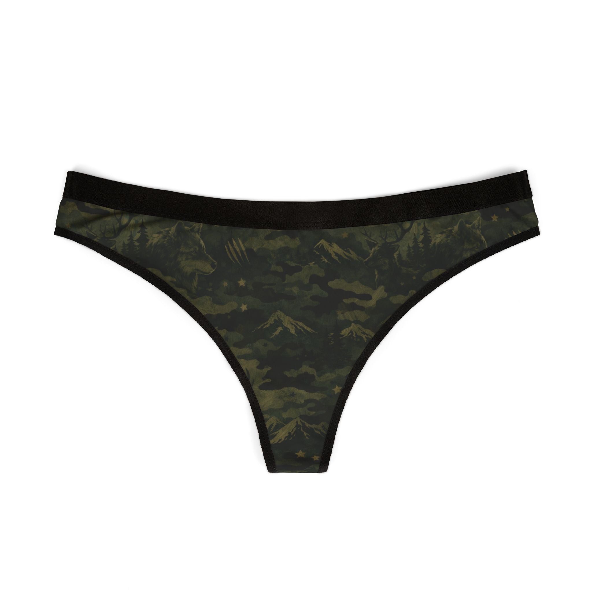 Camo Print Women's Thong — Lightweight Comfort Panty