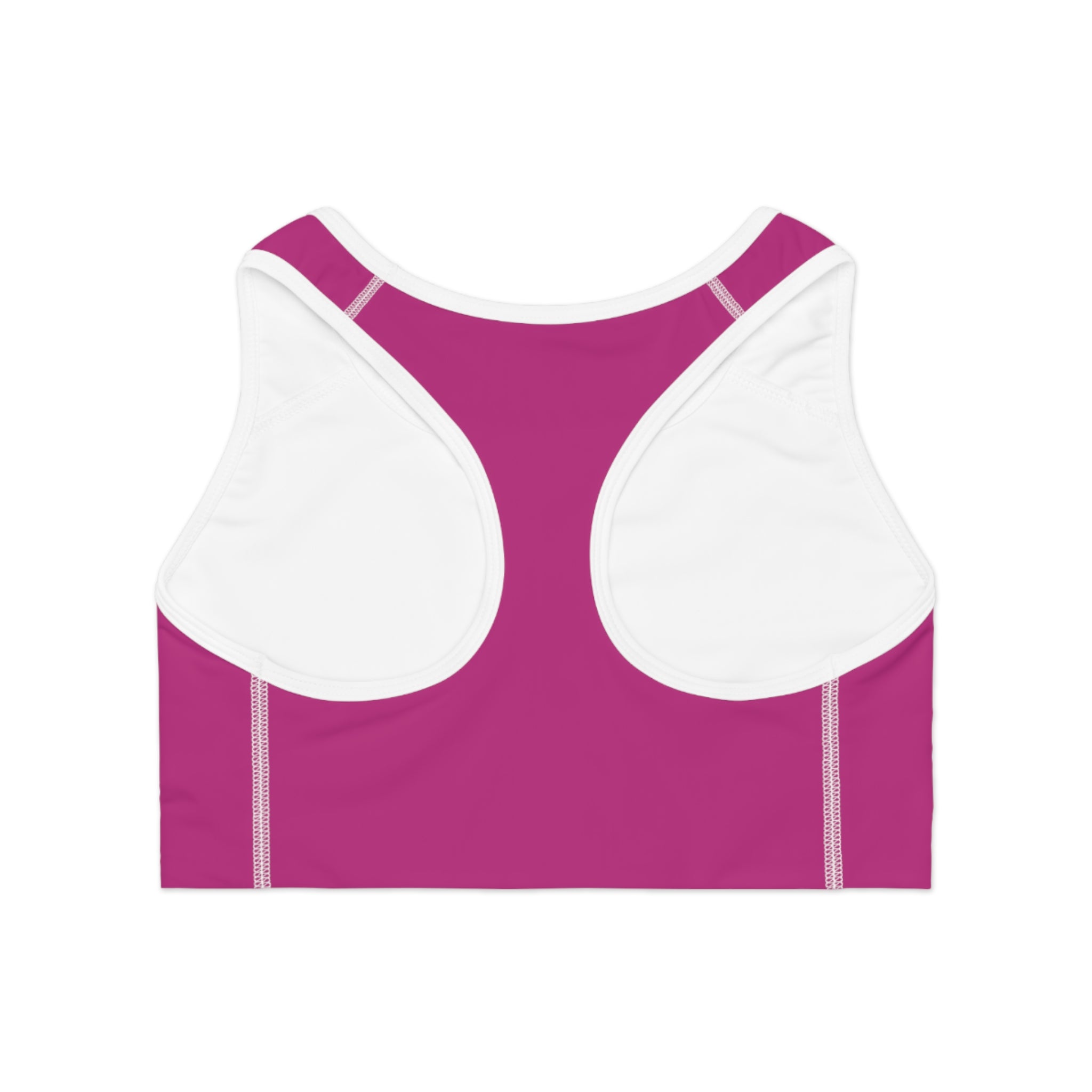 Spoiled Pink Sports Bra — Cute Glitter Script Activewear