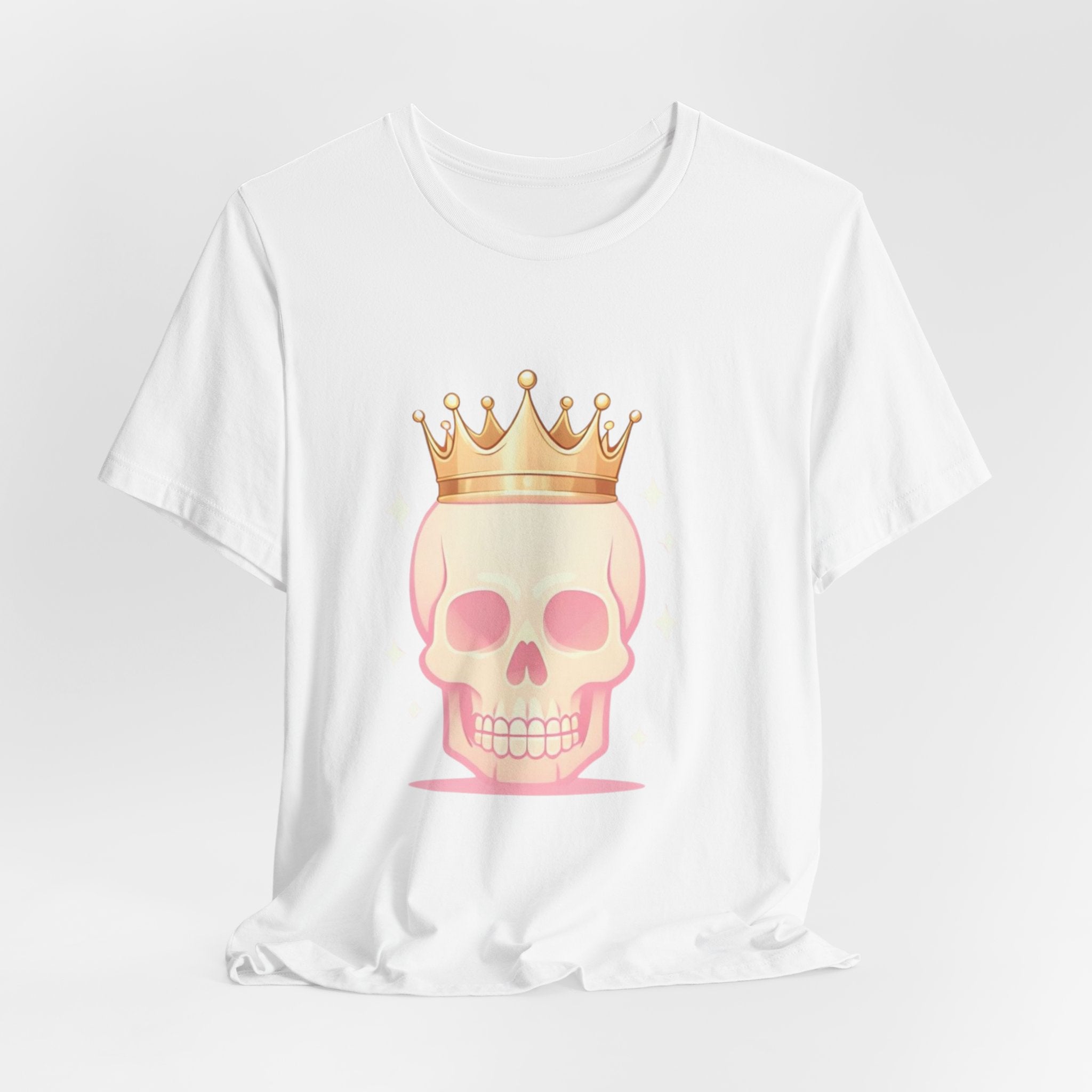 Crowned Skull Tee - Unisex Jersey T-Shirt, Edgy Fashion, Gift for Halloween, Unique Graphic Tee, Casual Wear, Streetwear Style