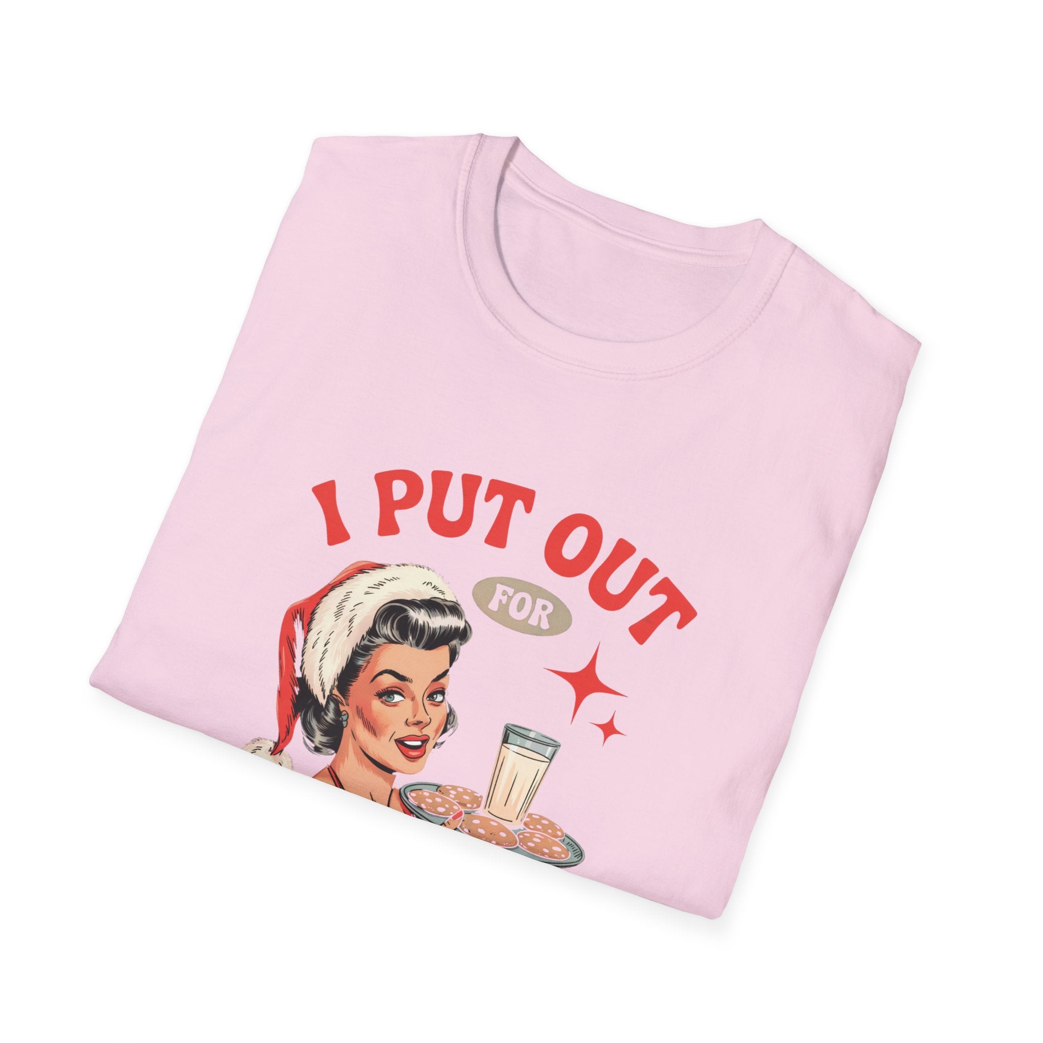 I Put Out for Santa Christmas T-Shirt — Retro Pin-Up Holiday Tee