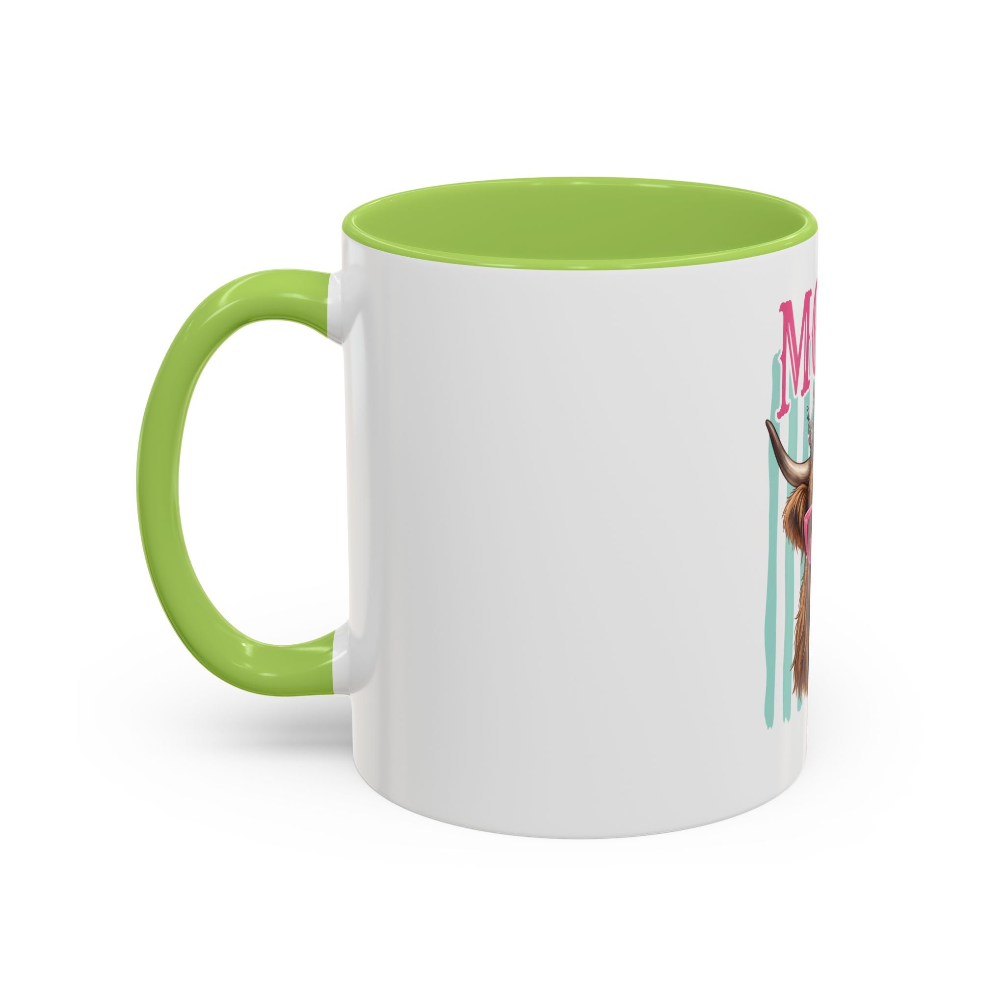 Moody Highland Cow Coffee Mug — Funny Crowned Cow with Bubblegum | Gift for Cow Lovers